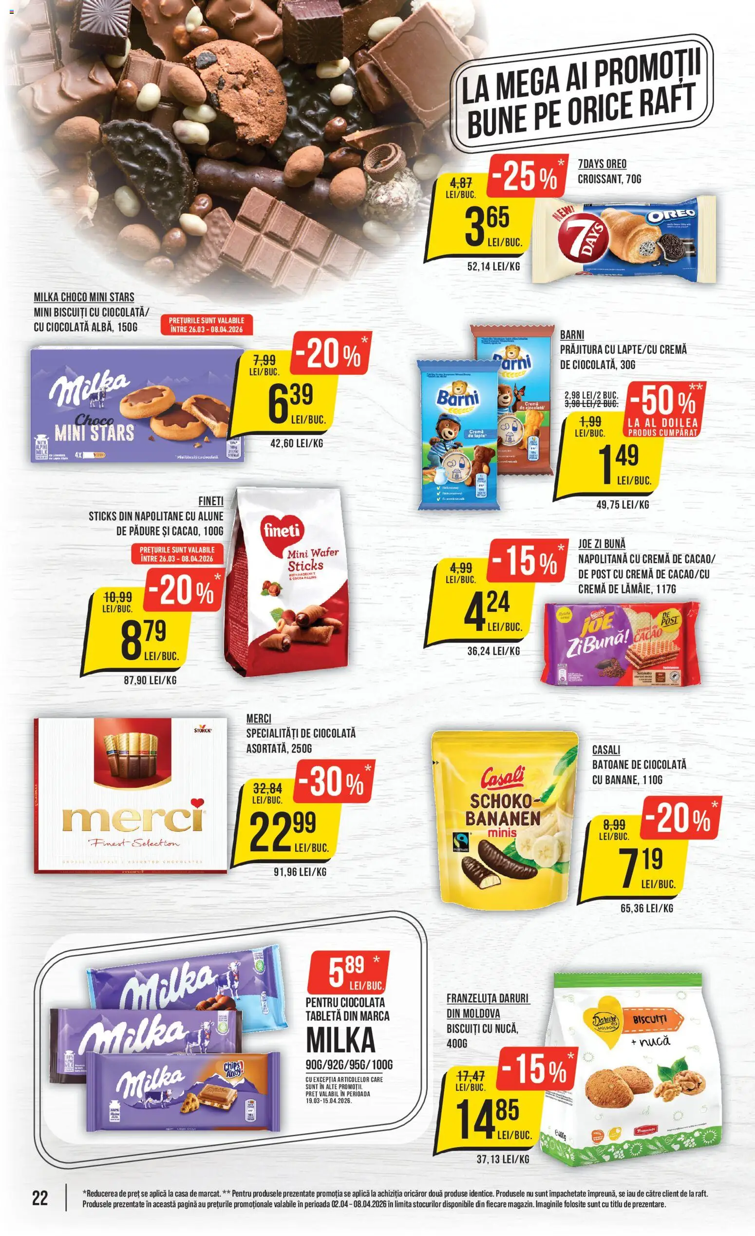 Catalog Mega Image 2 - 7 Aprilie 2026 | Pagina 22 | Produse: Tabletă, Prăjitură, Alune, Cacao