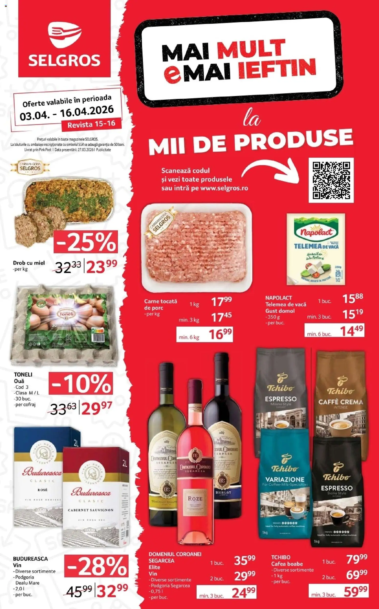 Catalog Selgros 3 - 15 Aprilie 2026 | Pagina 1 | Produse: Delgeç, Cremă, Cafea, Carne tocată