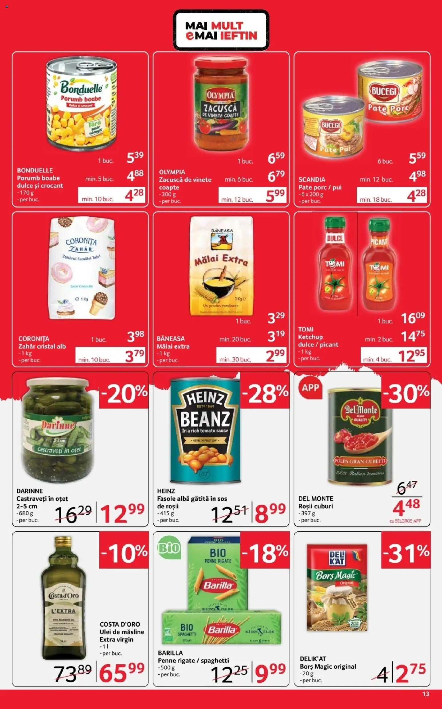 Catalog Selgros 3 - 15 Aprilie 2026 | Pagina 13 | Produse: Hacıyatmaz Kedi Oyuncağı, Ulei, Ketchup, Porumb