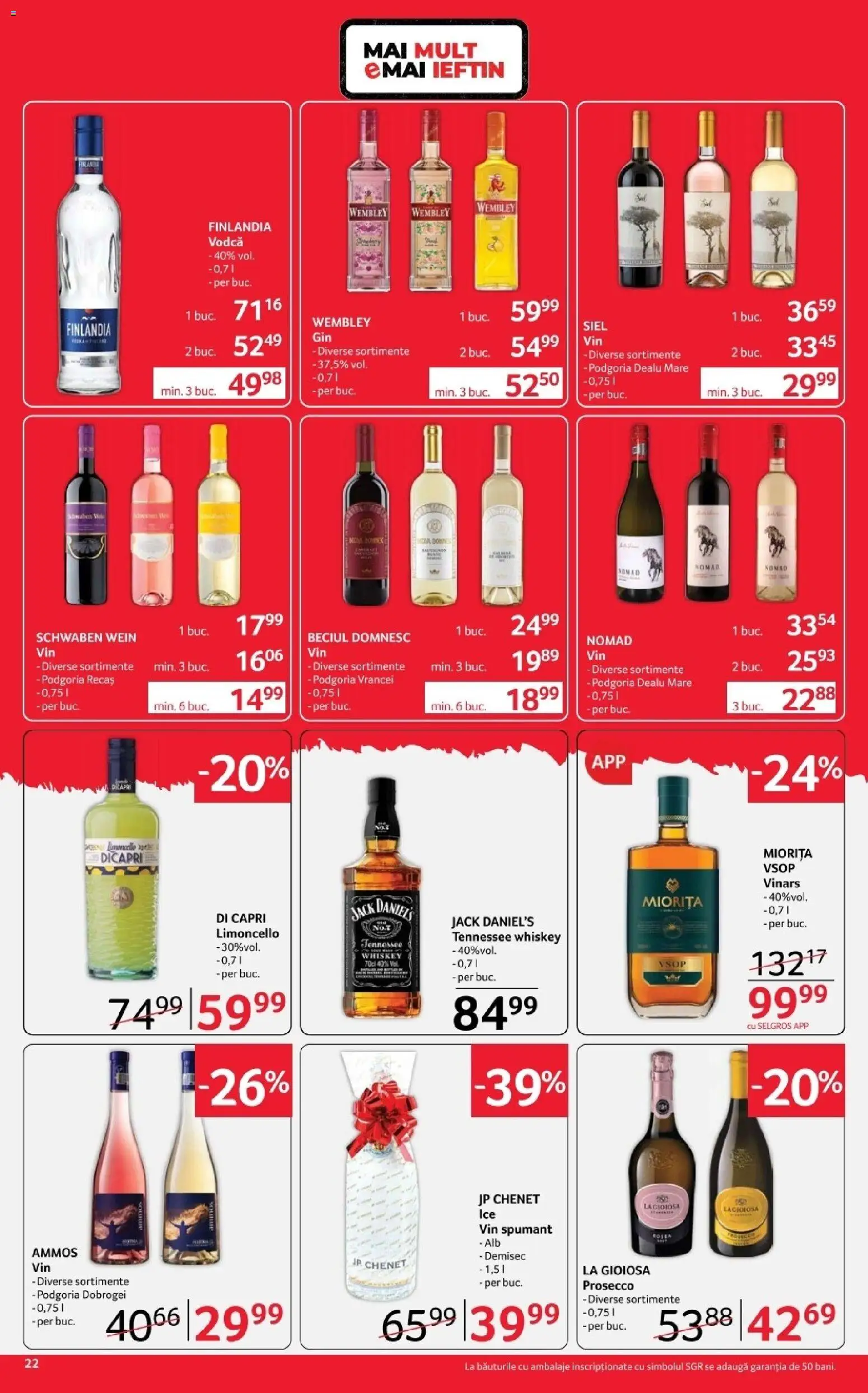 Catalog Selgros 3 - 15 Aprilie 2026 | Pagina 22 | Produse: Su ısıtıcı, Prosecco, Vin, Whiskey