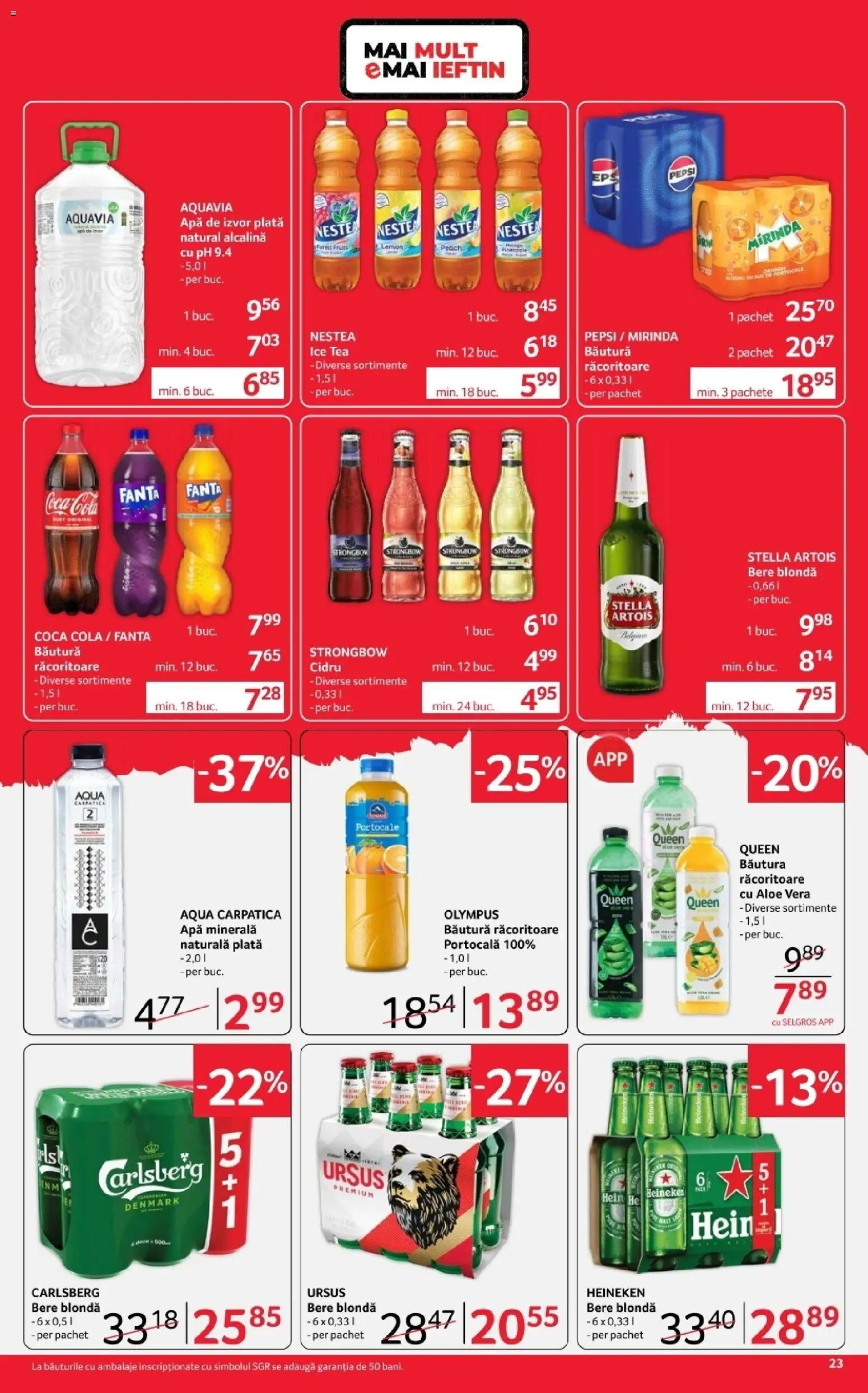 Catalog Selgros 3 - 15 Aprilie 2026 | Pagina 23 | Produse: Yazı tahtası kalemi, Bere, Ice tea, Apă