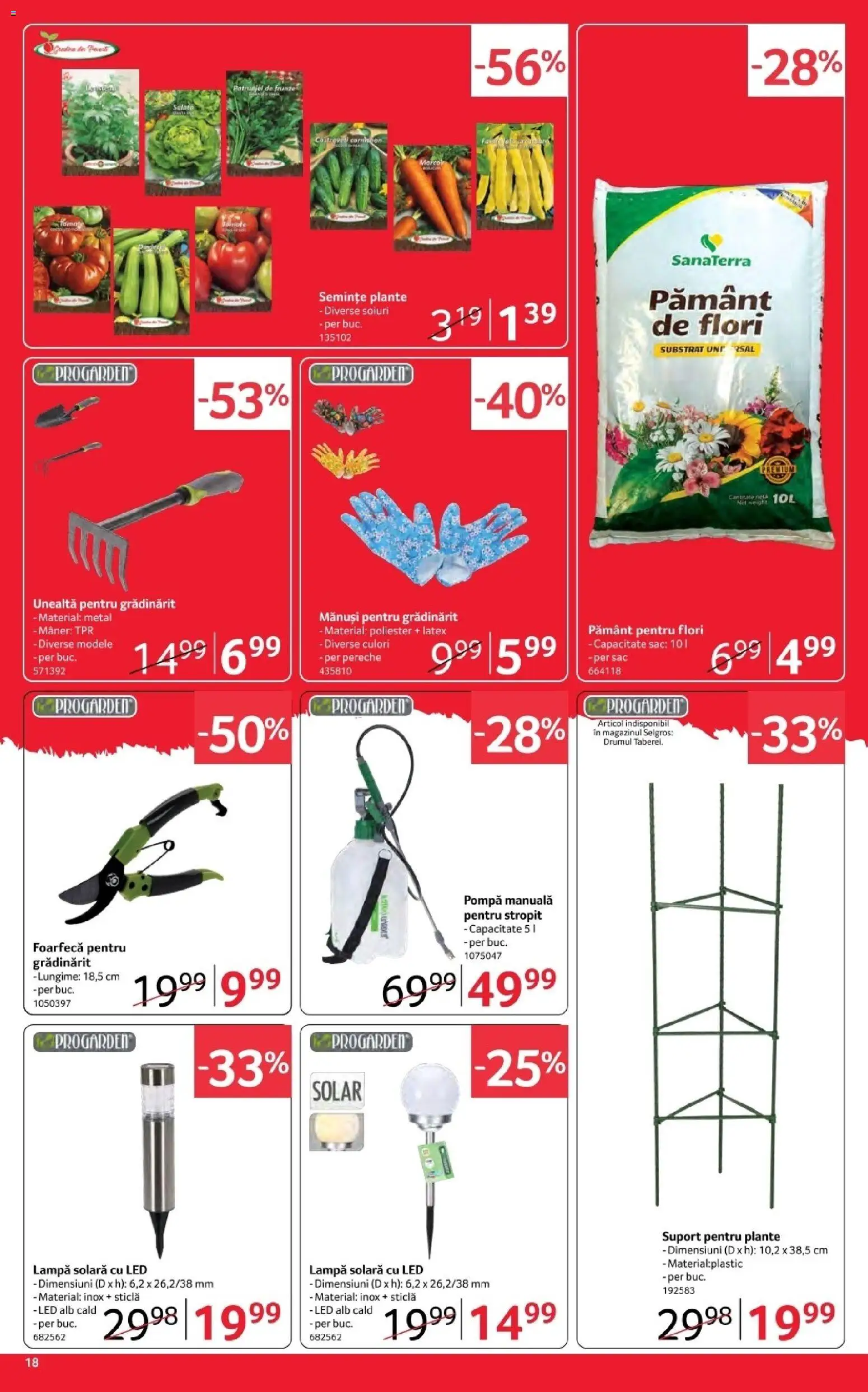 Catalog Selgros 3 - 15 Aprilie 2026 | Pagina 18 | Produse: Mănuși, Pământ pentru flori, Mâner, Unt