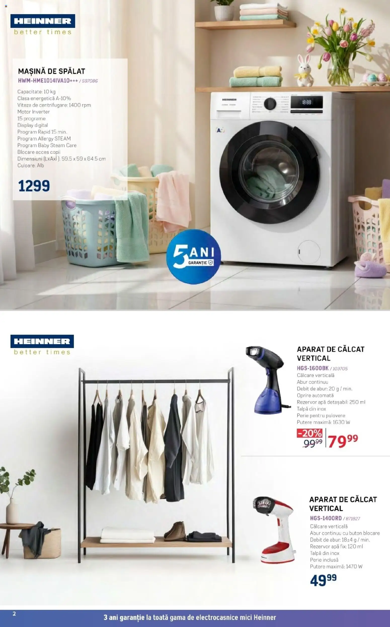 Catalog Selgros 3 - 15 Aprilie 2026 | Pagina 2 | Produse: Aparat de călcat, Mașină De Spălat, Mici, Perie
