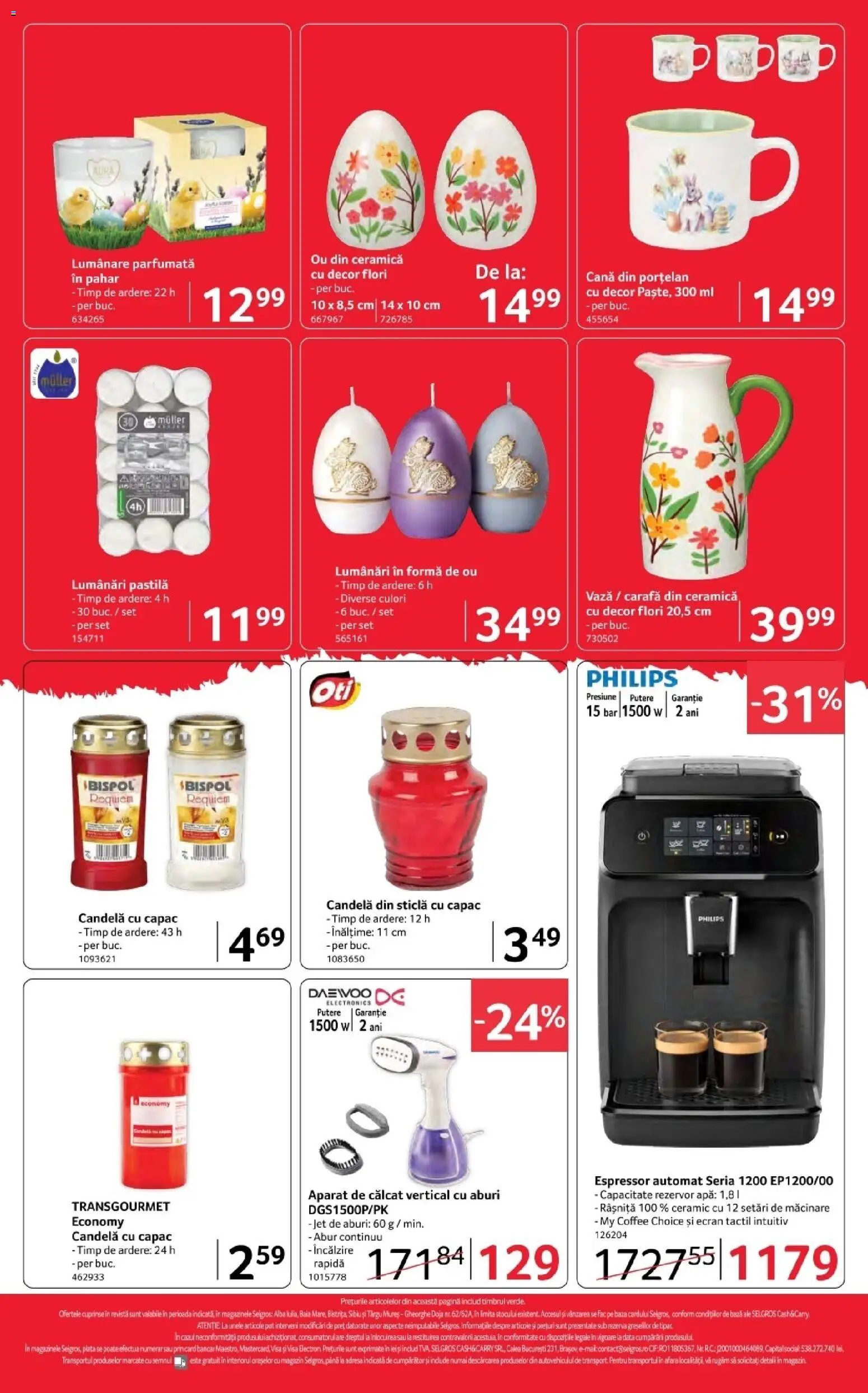 Catalog Selgros 3 - 15 Aprilie 2026 | Pagina 28 | Produse: Aparat de călcat, Vază, Carafă, Apă