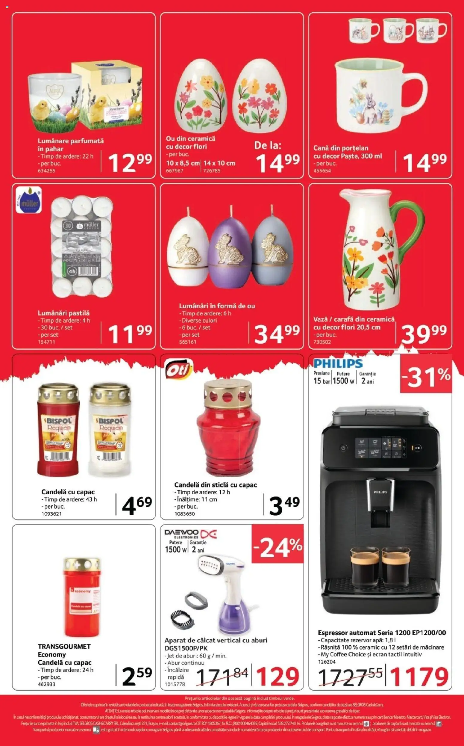 Catalog Selgros 3 - 15 Aprilie 2026 | Pagina 16 | Produse: Espressor, Enginar, Aparat de călcat, Vază