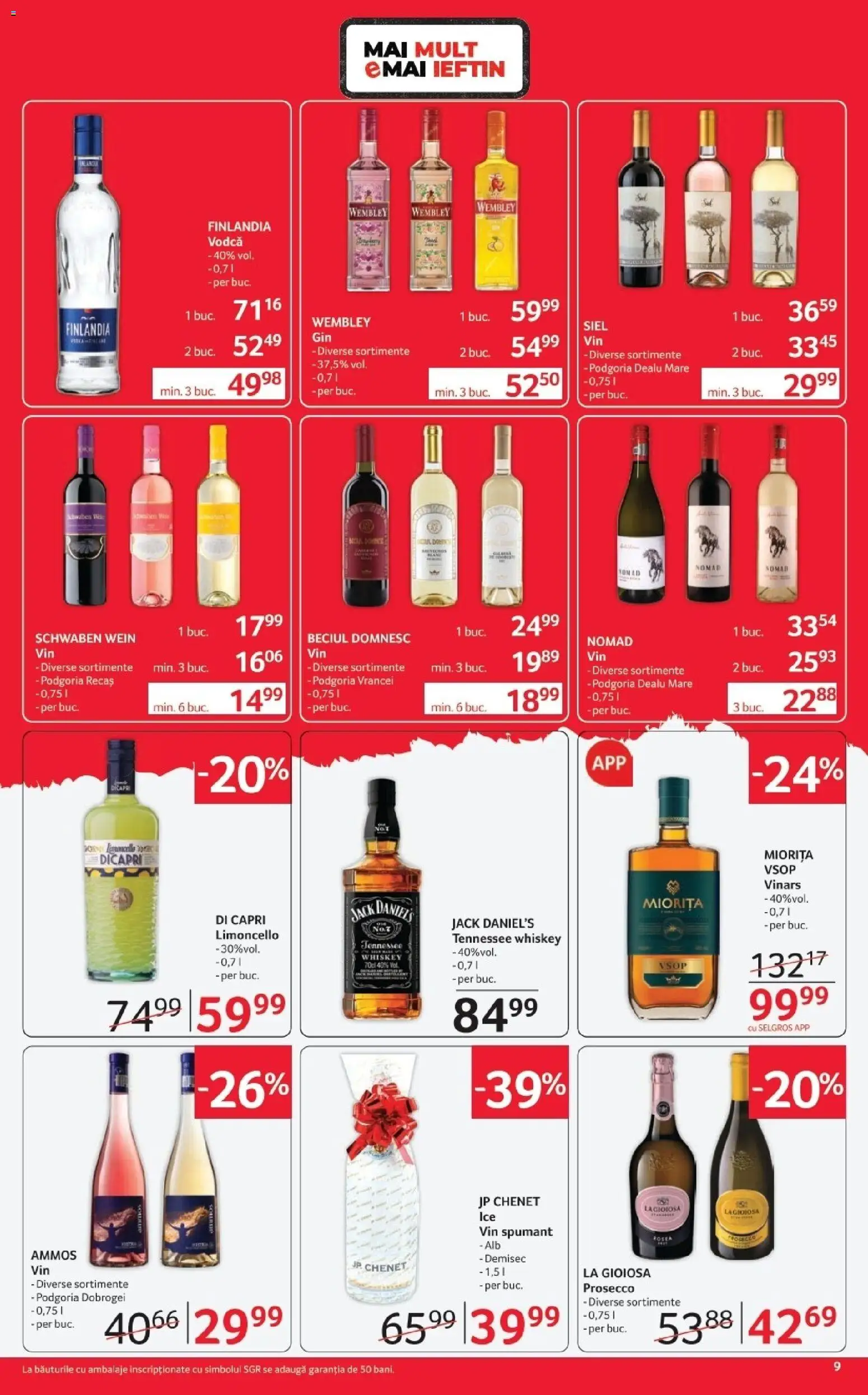 Catalog Selgros 3 - 15 Aprilie 2026 | Pagina 9 | Produse: Su ısıtıcı, Prosecco, Vin, Whiskey