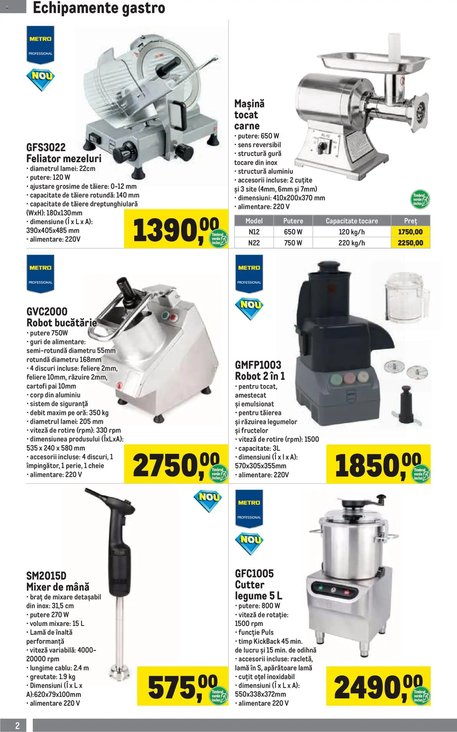 Catalog METRO 1 Aprilie - 29 Iunie 2026 | Pagina 2 | Produse: Cutter, Feliator, Robot, Bucătărie