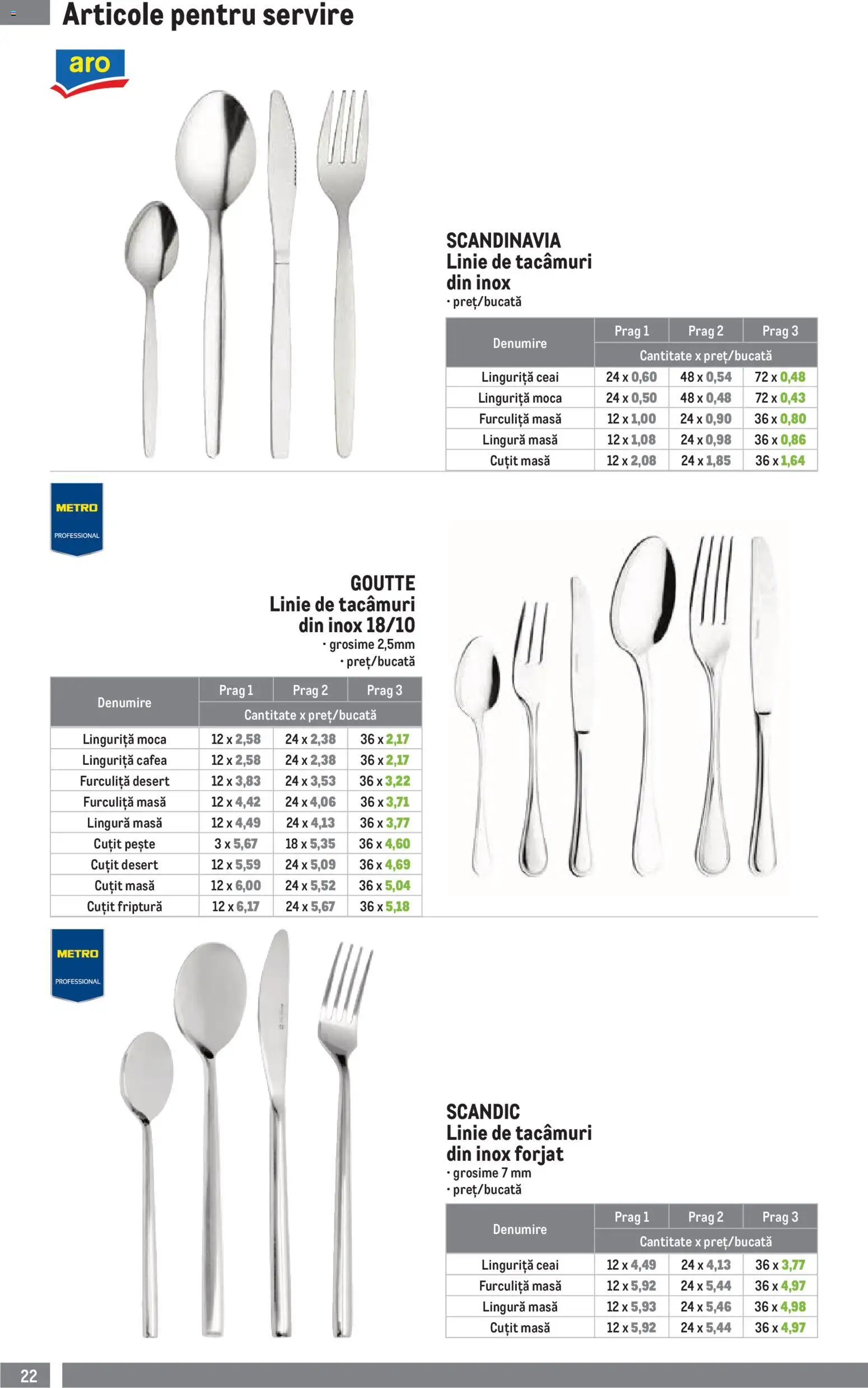 Catalog METRO 1 Aprilie - 29 Iunie 2026 | Pagina 22 | Produse: Masă, Cuțit, Cafea, Ceai