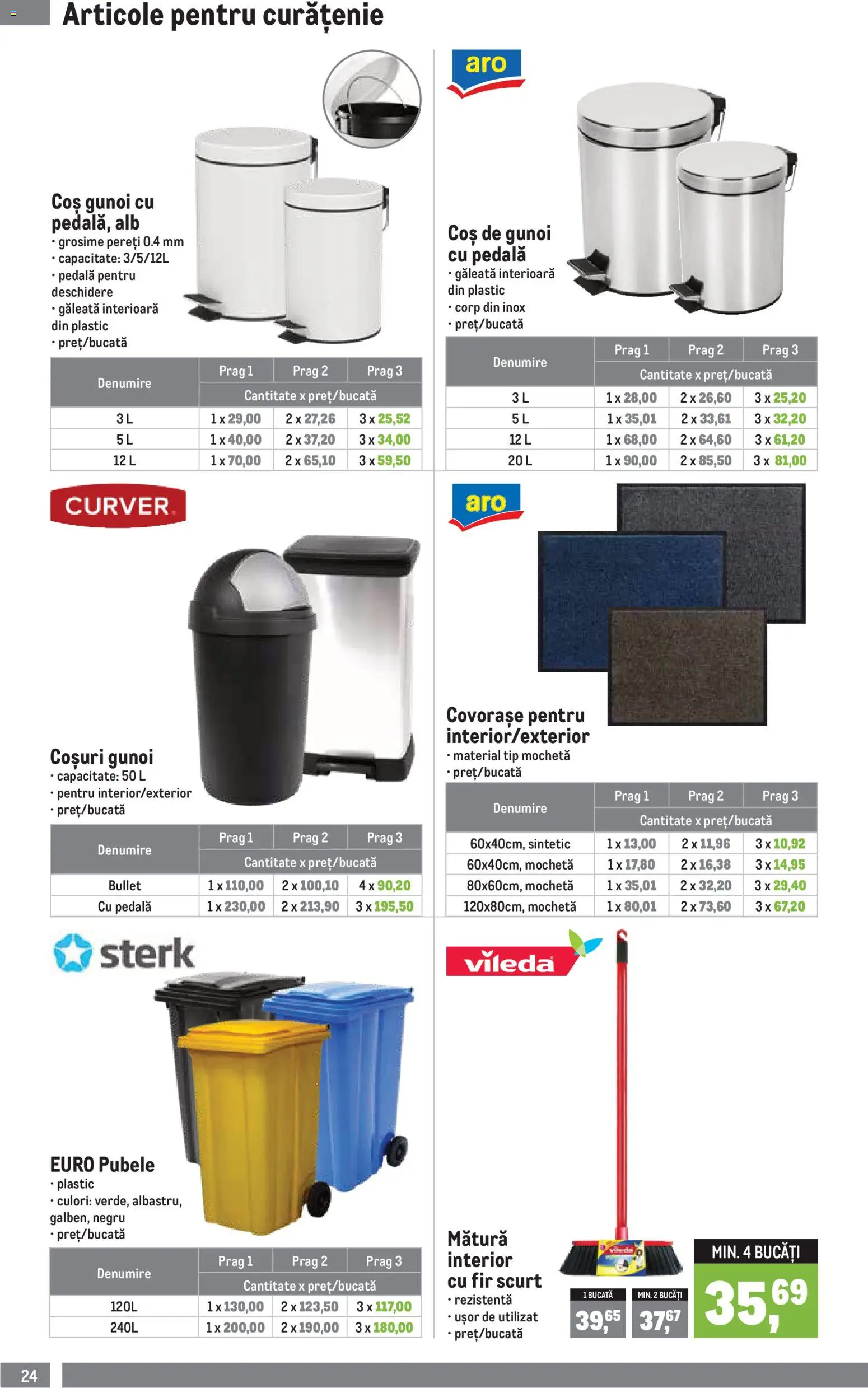 Catalog METRO 1 Aprilie - 29 Iunie 2026 | Pagina 24 | Produse: Mătură, Coș, Mochetă