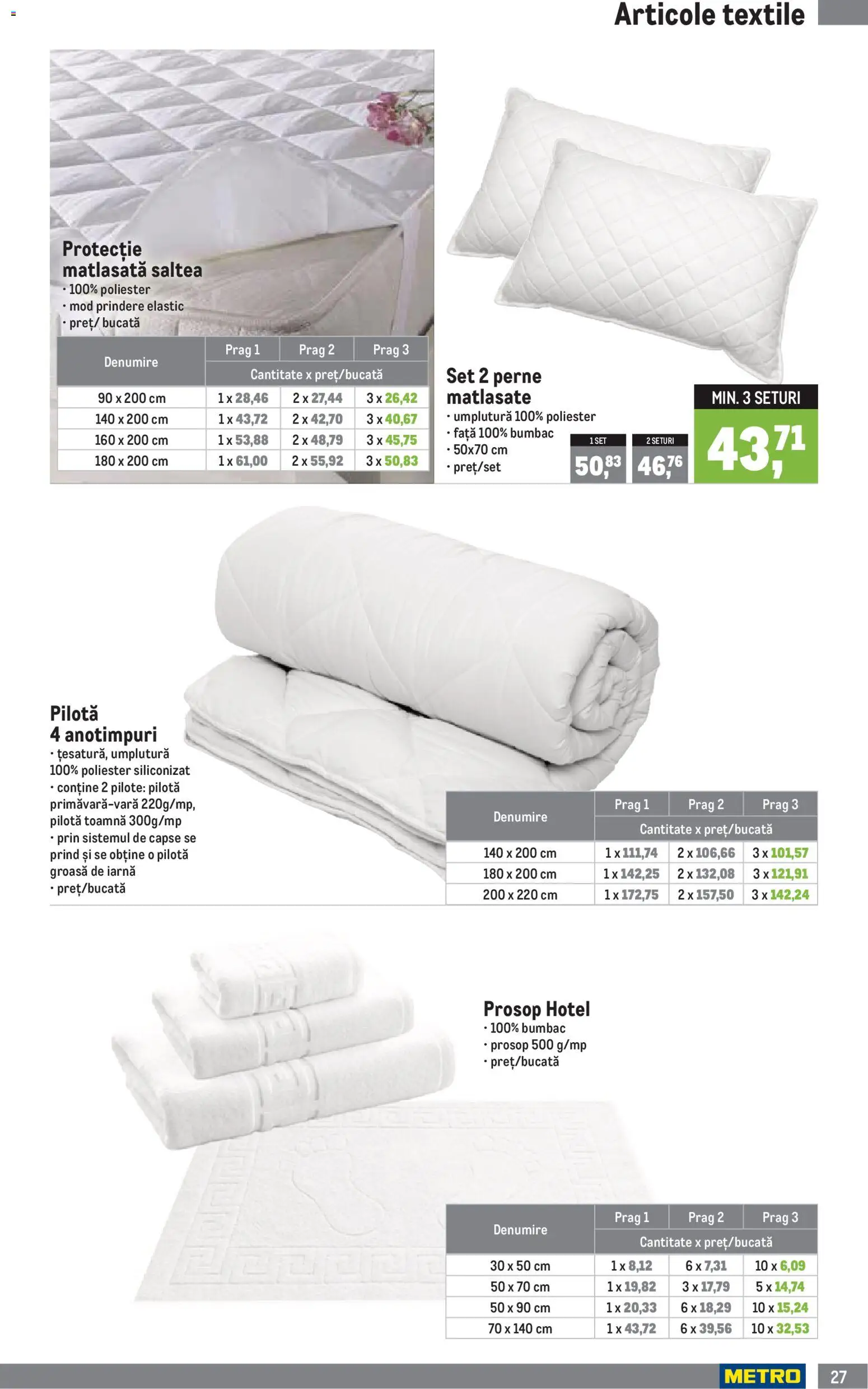 Catalog METRO 1 Aprilie - 29 Iunie 2026 | Pagina 27 | Produse: Saltea, Pilotă