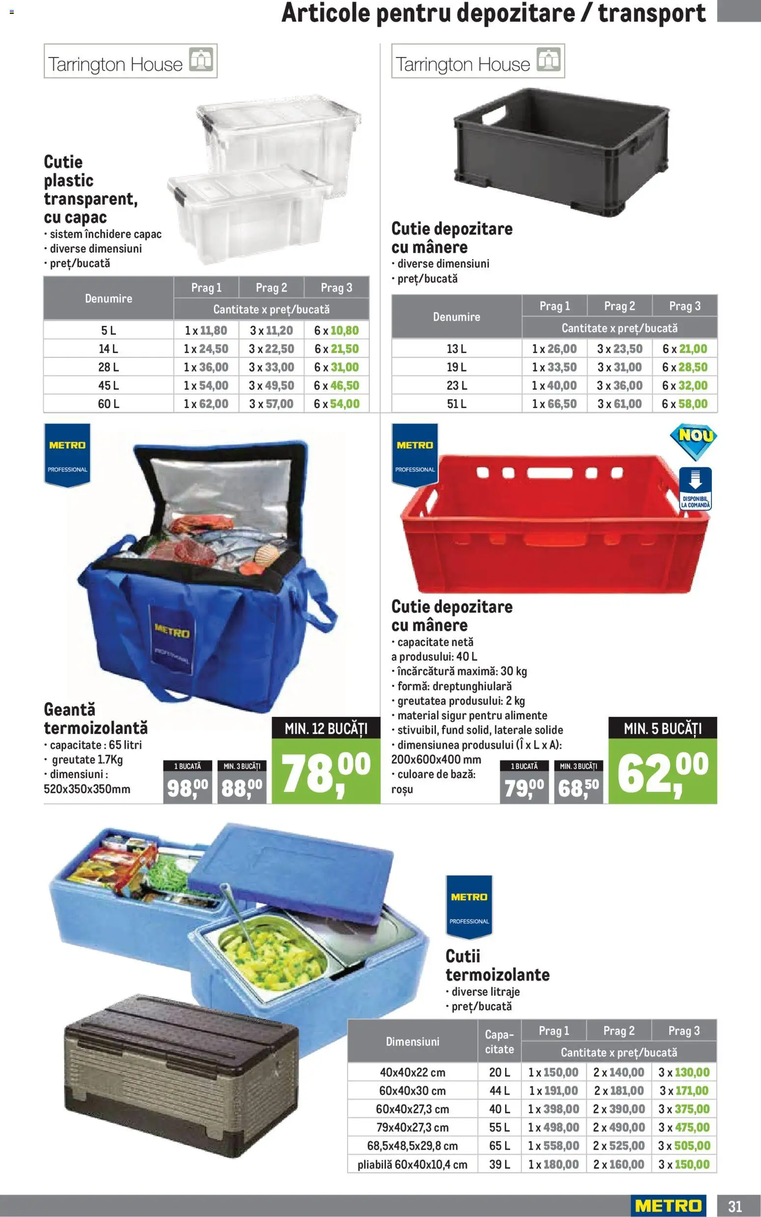 Catalog METRO 1 Aprilie - 29 Iunie 2026 | Pagina 31 | Produse: Geantă, Cutie