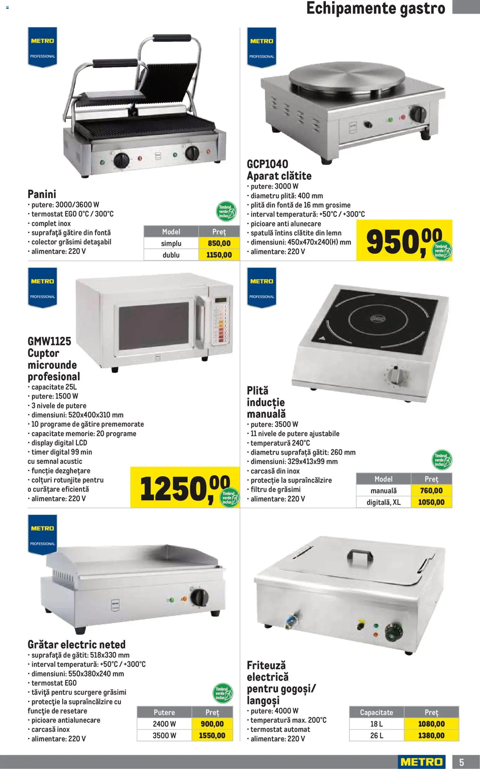 Catalog METRO 1 Aprilie - 29 Iunie 2026 | Pagina 5 | Produse: Carcasă, Cuptor, Plită, Grătar