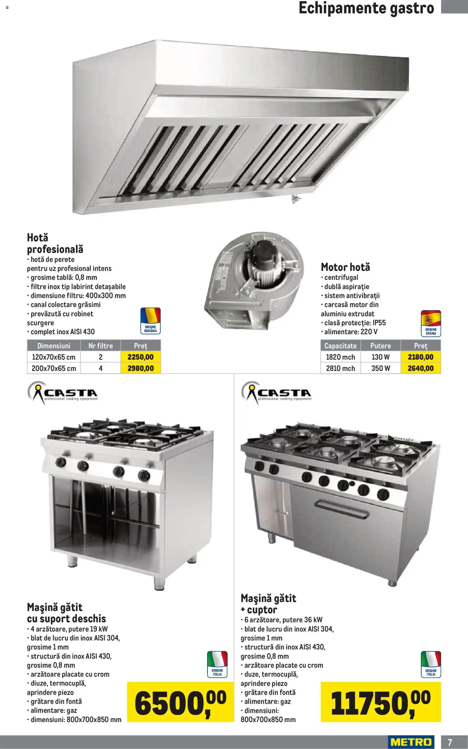 Catalog METRO 1 Aprilie - 29 Iunie 2026 | Pagina 7 | Produse: Hotă, Carcasă, Cuptor, Tablă