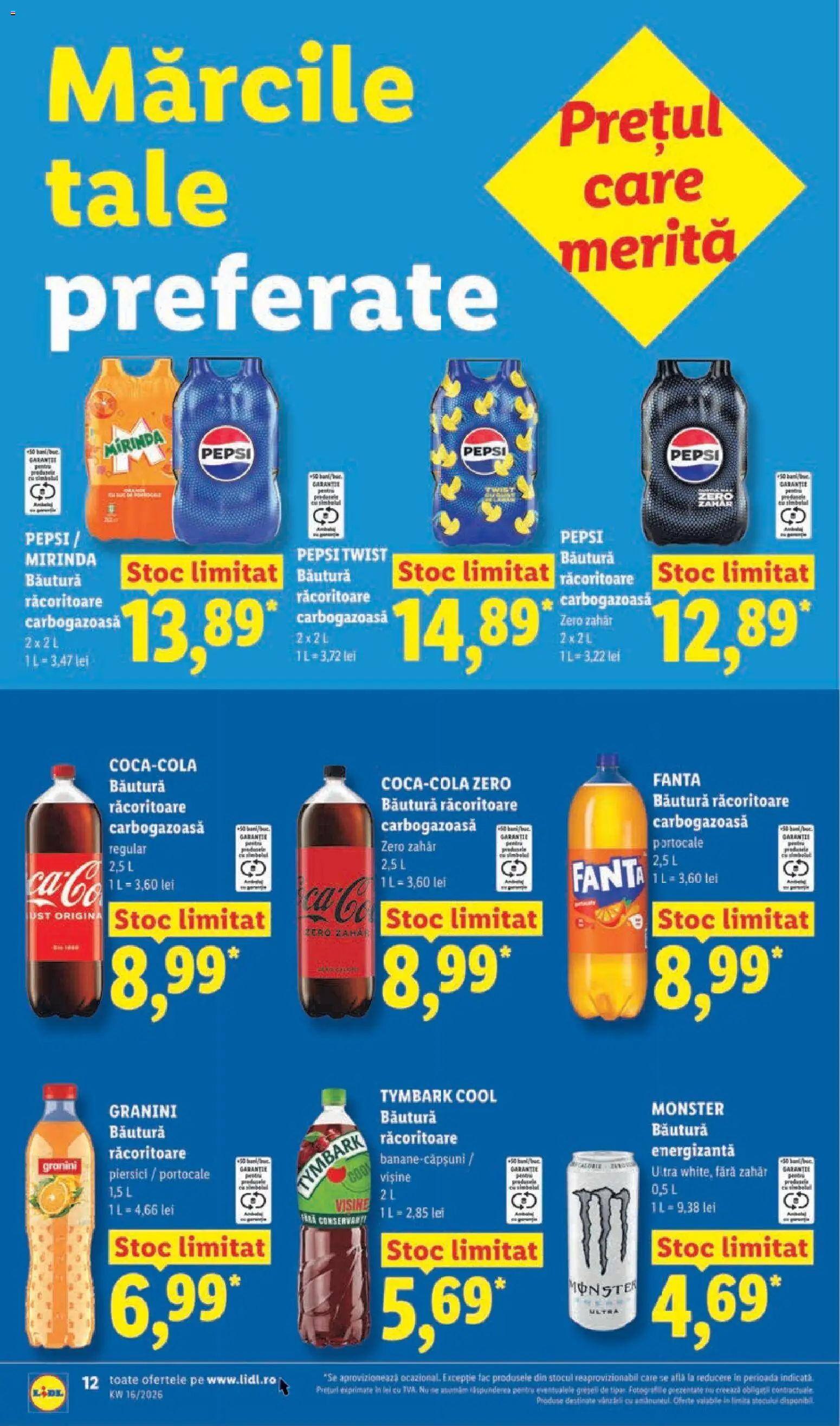 Catalog LIDL 14 - 18 Aprilie 2026 | Pagina 12 | Produse: Băutură energizantă, Portocale, Zahăr