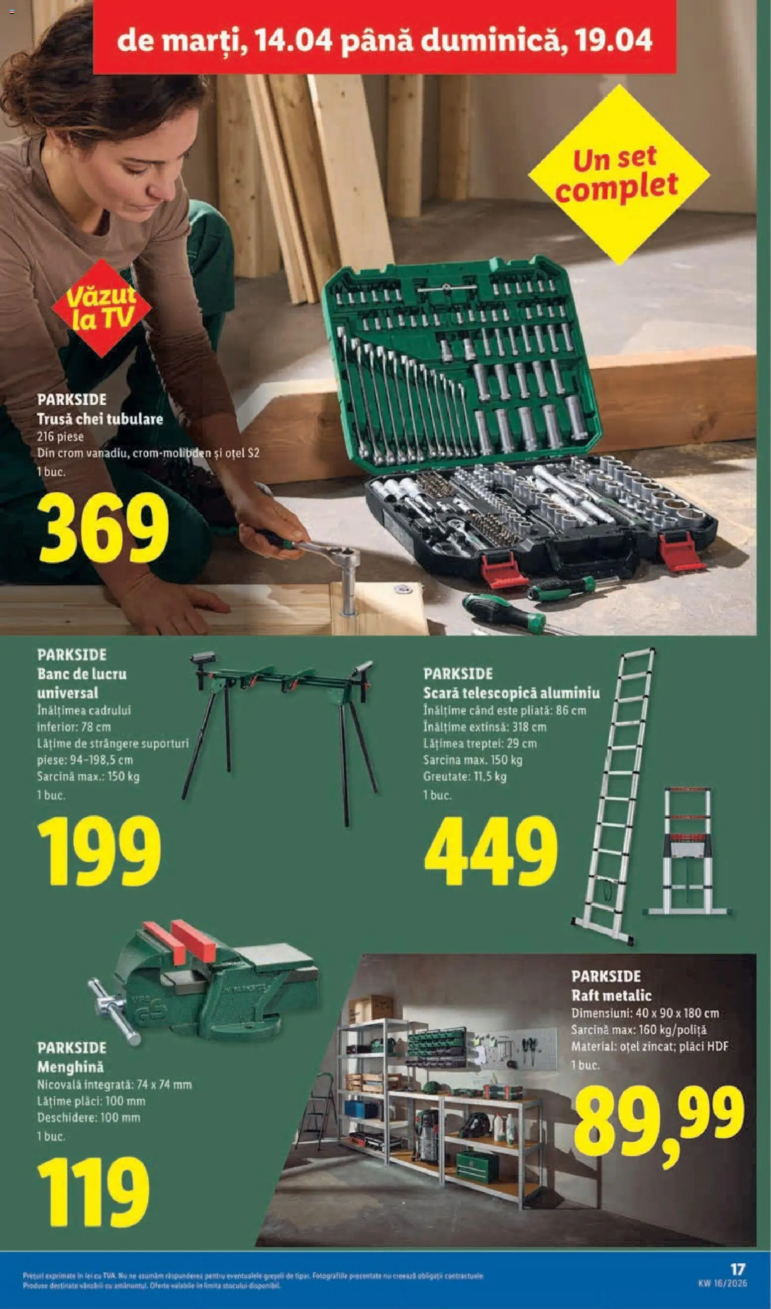Catalog LIDL 14 - 18 Aprilie 2026 | Pagina 17 | Produse: Scară, Raft