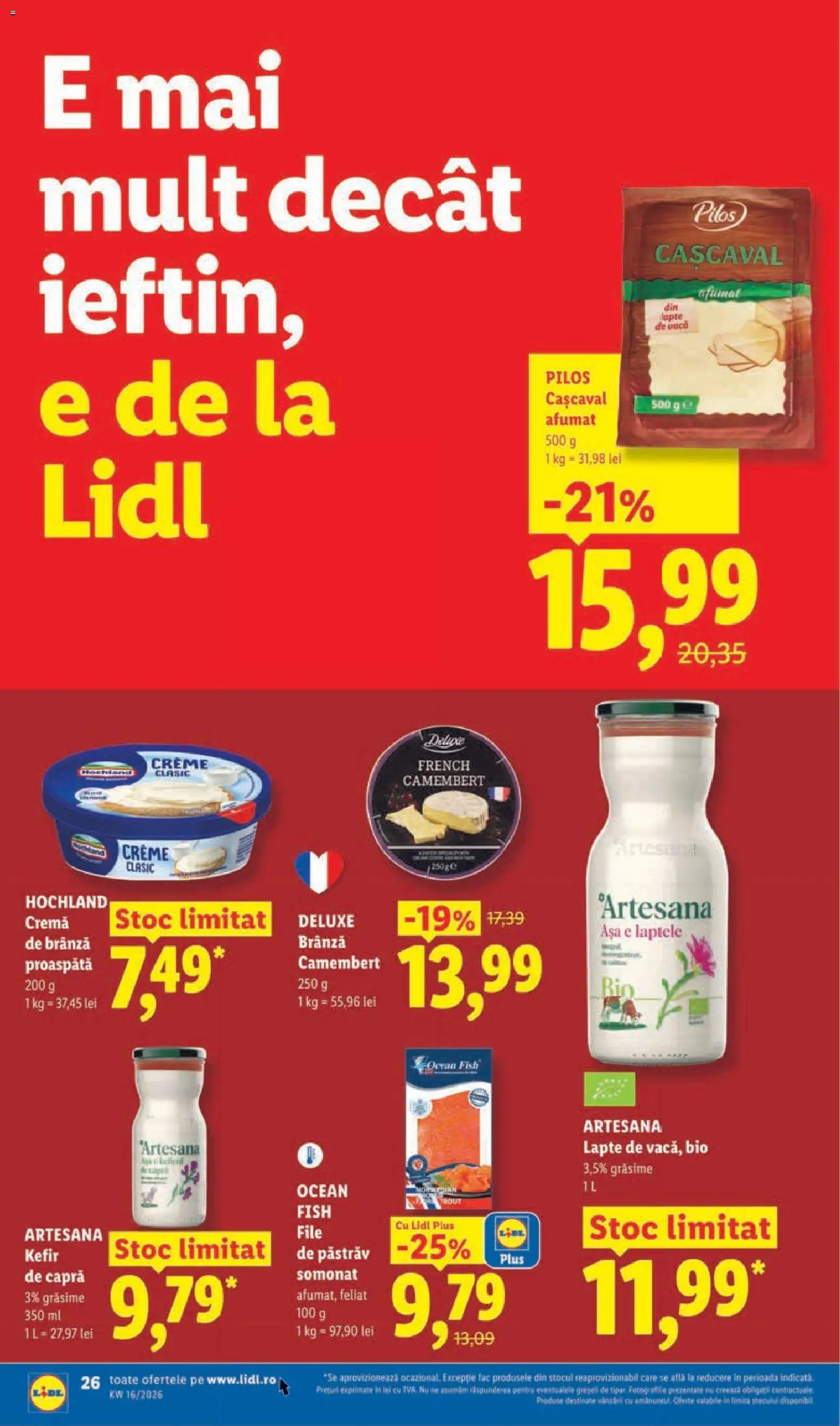 Catalog LIDL 14 - 18 Aprilie 2026 | Pagina 26 | Produse: Toplar, Lapte, Brânză, Kefir