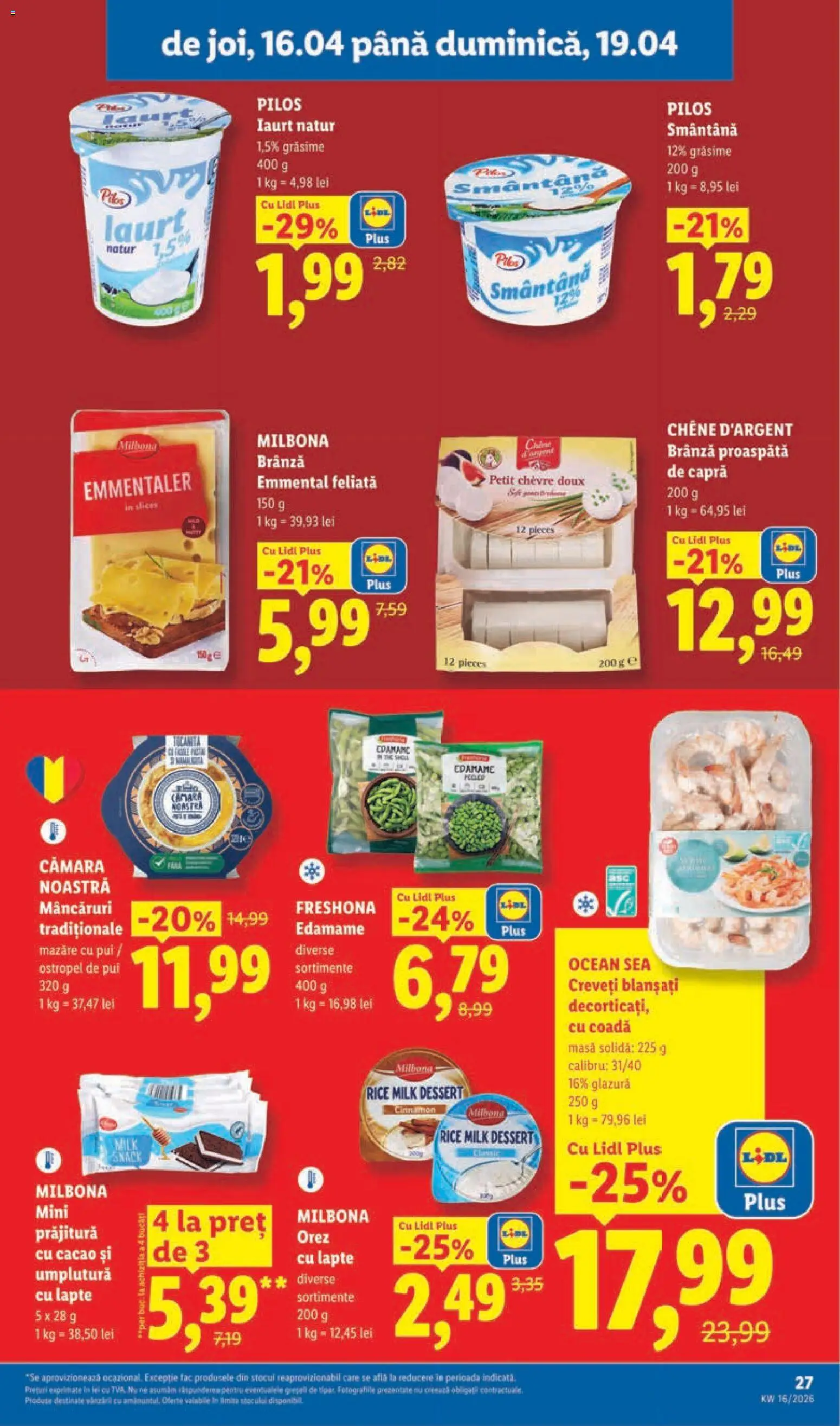 Catalog LIDL 14 - 18 Aprilie 2026 | Pagina 27 | Produse: Prăjitură, Brânză, Orez, Cacao