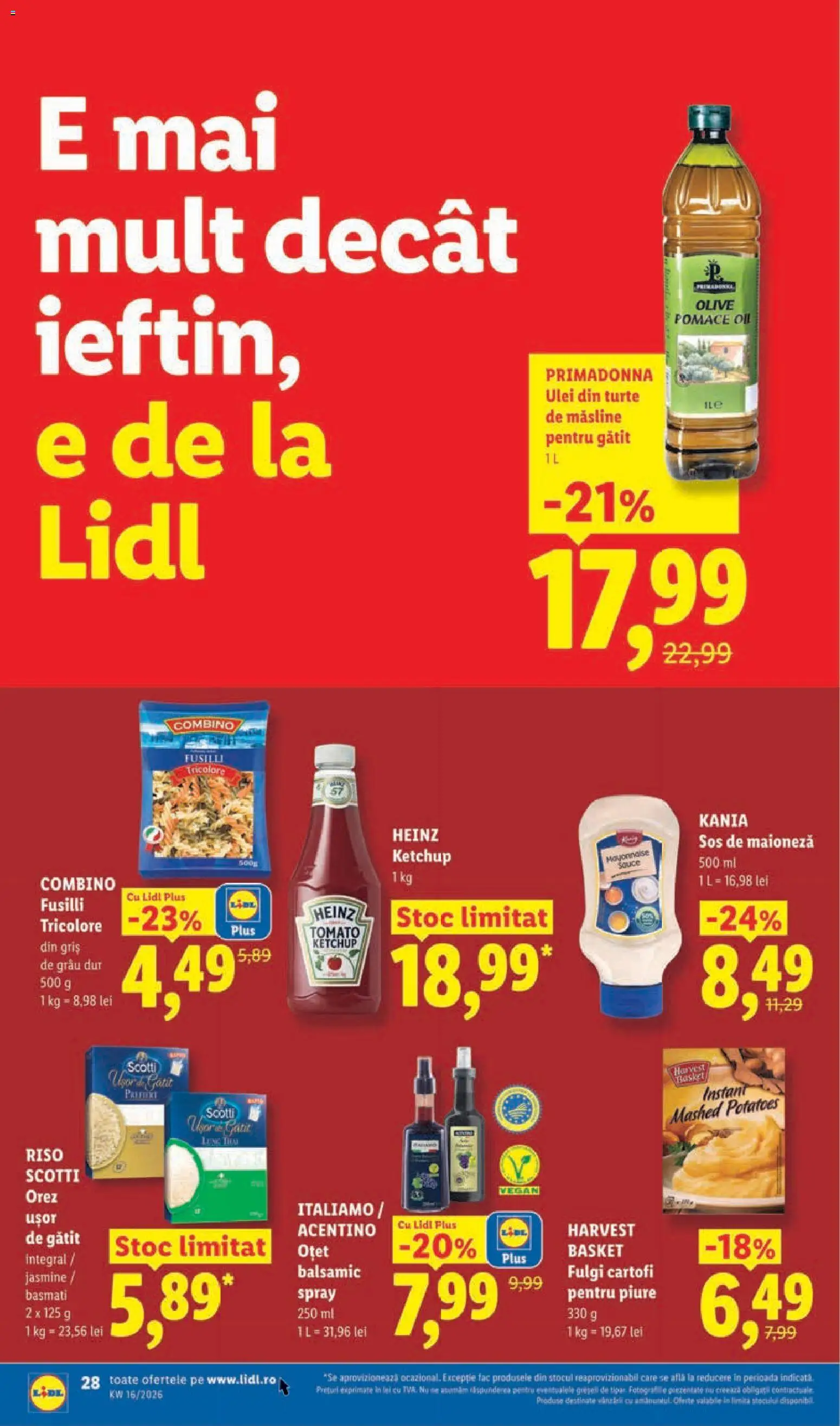 Catalog LIDL 14 - 18 Aprilie 2026 | Pagina 28 | Produse: Măsline, Ketchup, Fulgi, Sos