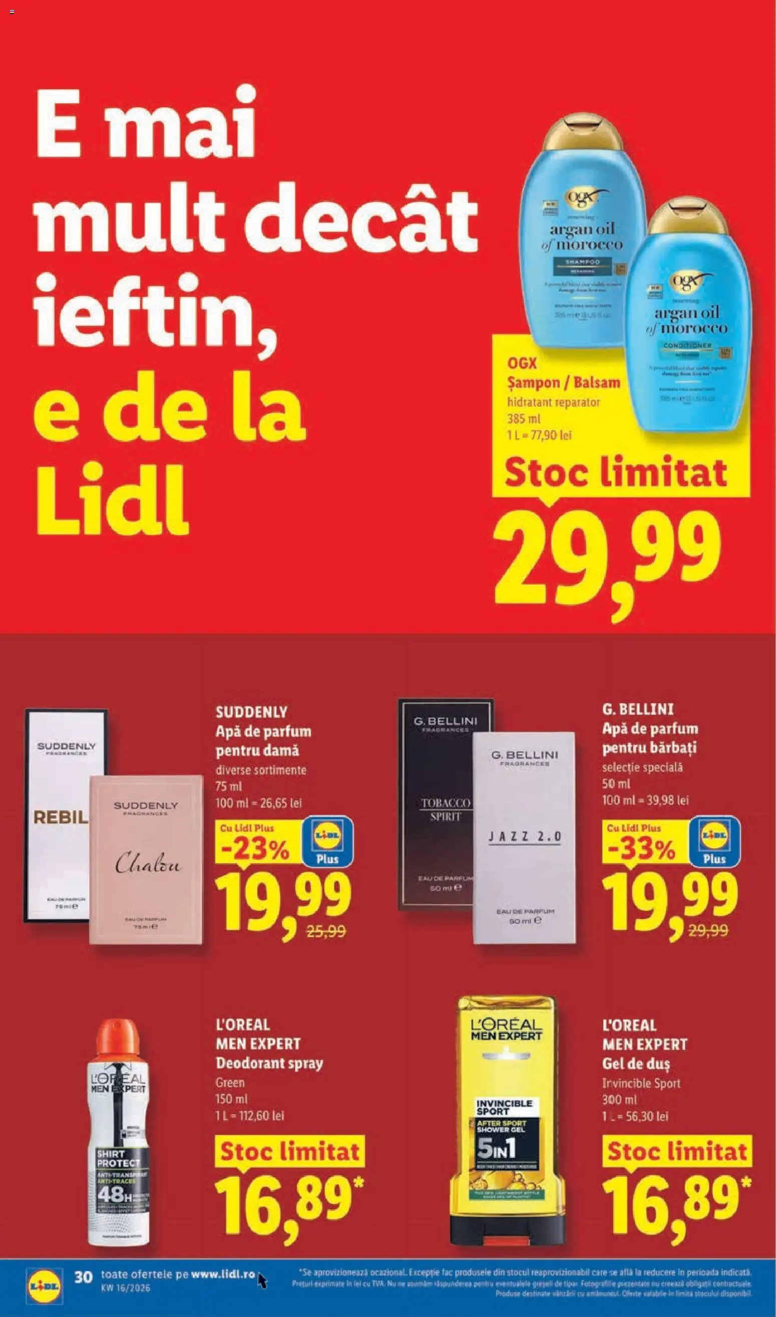 Catalog LIDL 14 - 18 Aprilie 2026 | Pagina 30 | Produse: Șampon, Balsam, Gel de duș, Deodorant