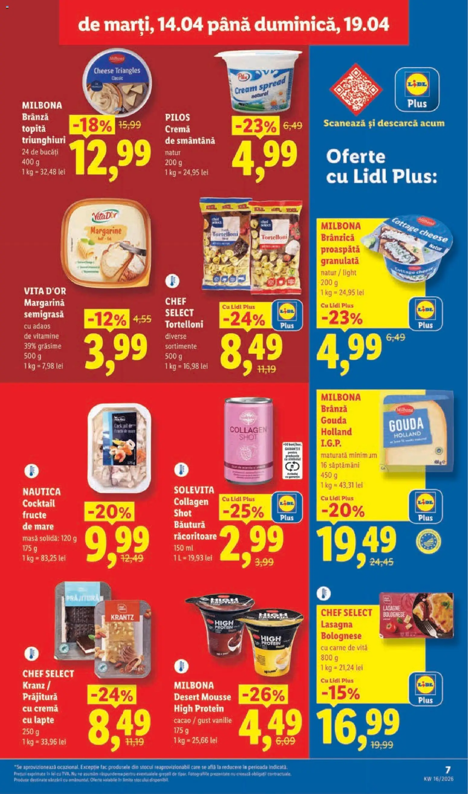 Catalog LIDL 14 - 18 Aprilie 2026 | Pagina 7 | Produse: Lasagna, Prăjitură, Carne De Vită, Gouda