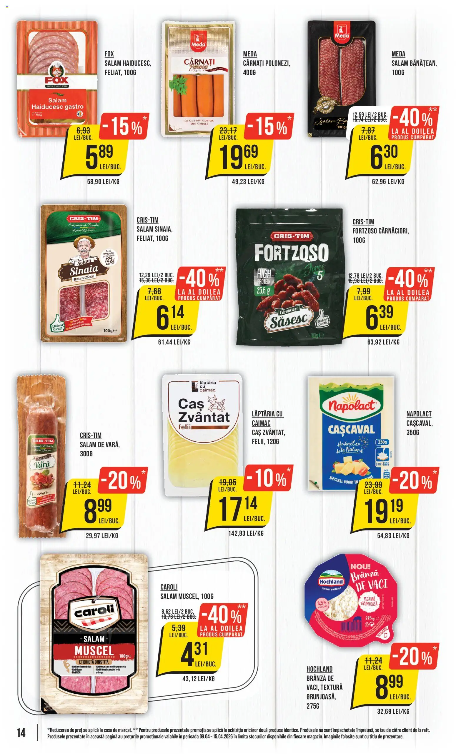 Catalog Mega Image 9 - 14 Aprilie 2026 | Pagina 14 | Produse: Cașcaval, Brânză, Salam, Cârnați