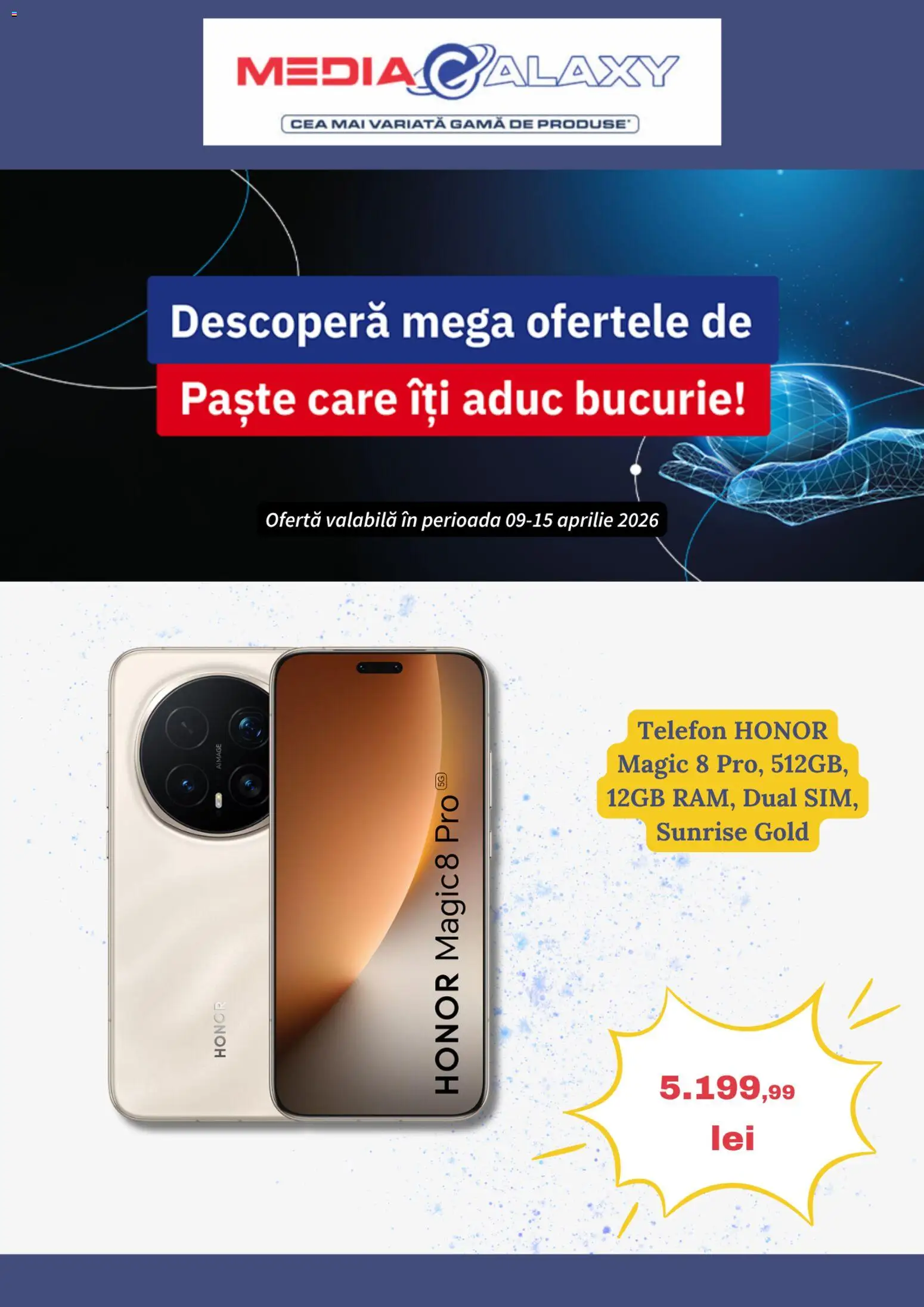 Catalog Media Galaxy 9 - 14 Aprilie 2026 | Pagina 1 | Produse: Telefon, Paste