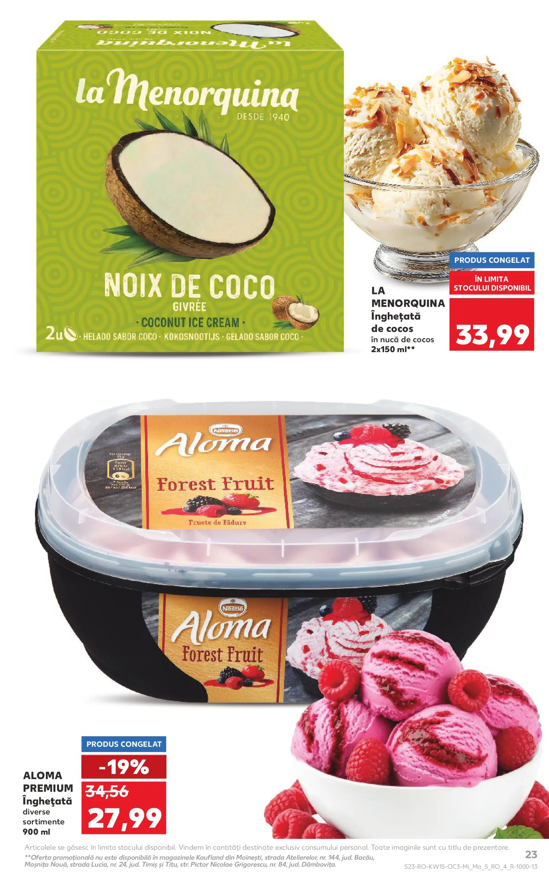 Catalog Kaufland 8 - 13 Aprilie 2026 | Pagina 23 | Produse: Înghețată, Fructe
