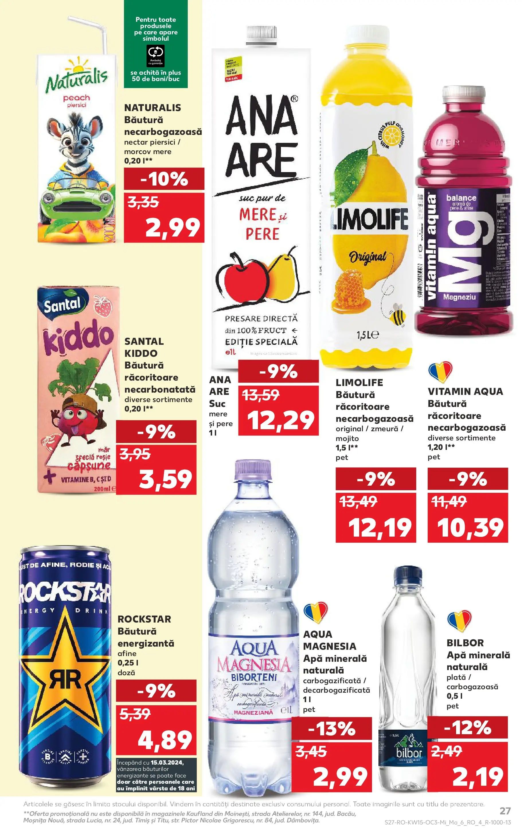 Catalog Kaufland 8 - 13 Aprilie 2026 | Pagina 27 | Produse: Zmeură, Suc, Băutură energizantă, Apă