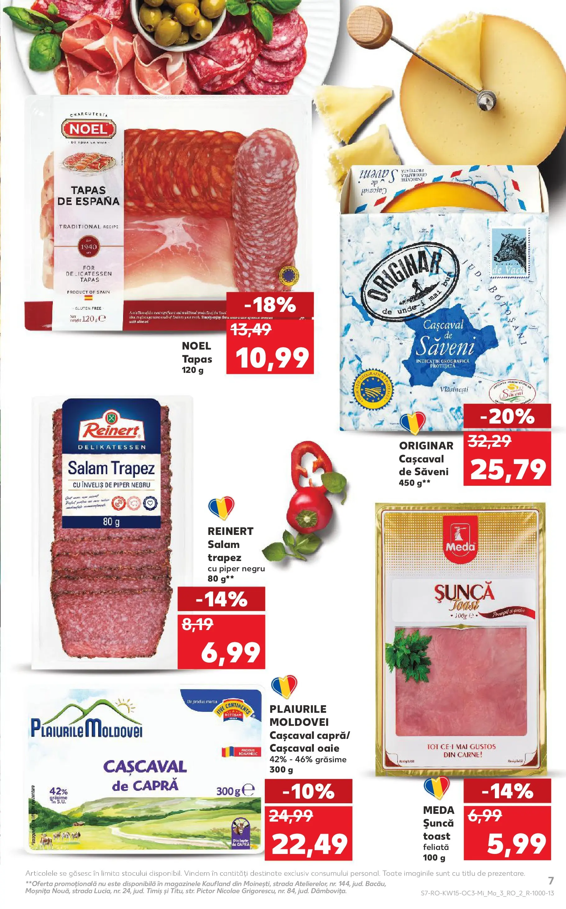 Catalog Kaufland 8 - 13 Aprilie 2026 | Pagina 7 | Produse: Cașcaval, Salam, Șuncă, Piper