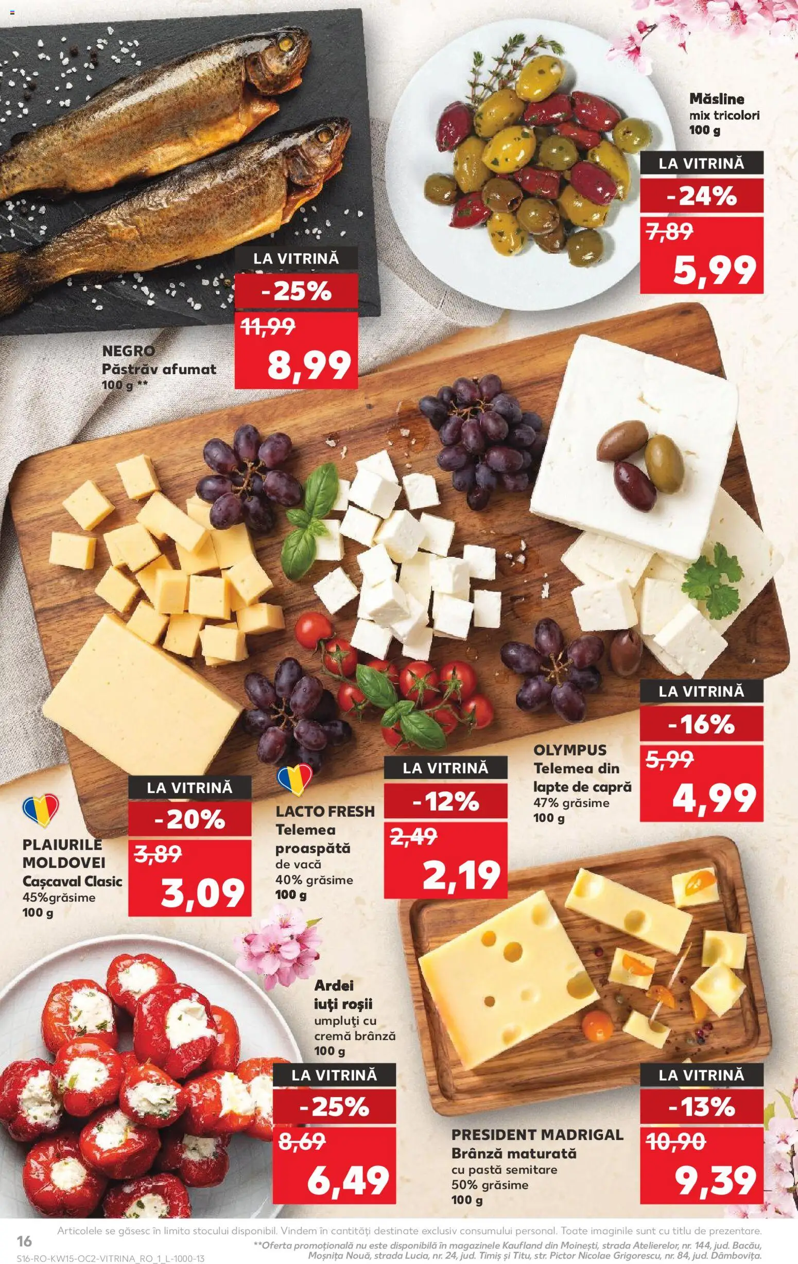 Catalog Kaufland 8 - 13 Aprilie 2026 | Pagina 16 | Produse: Cașcaval, Măsline, Brânză, Roșii