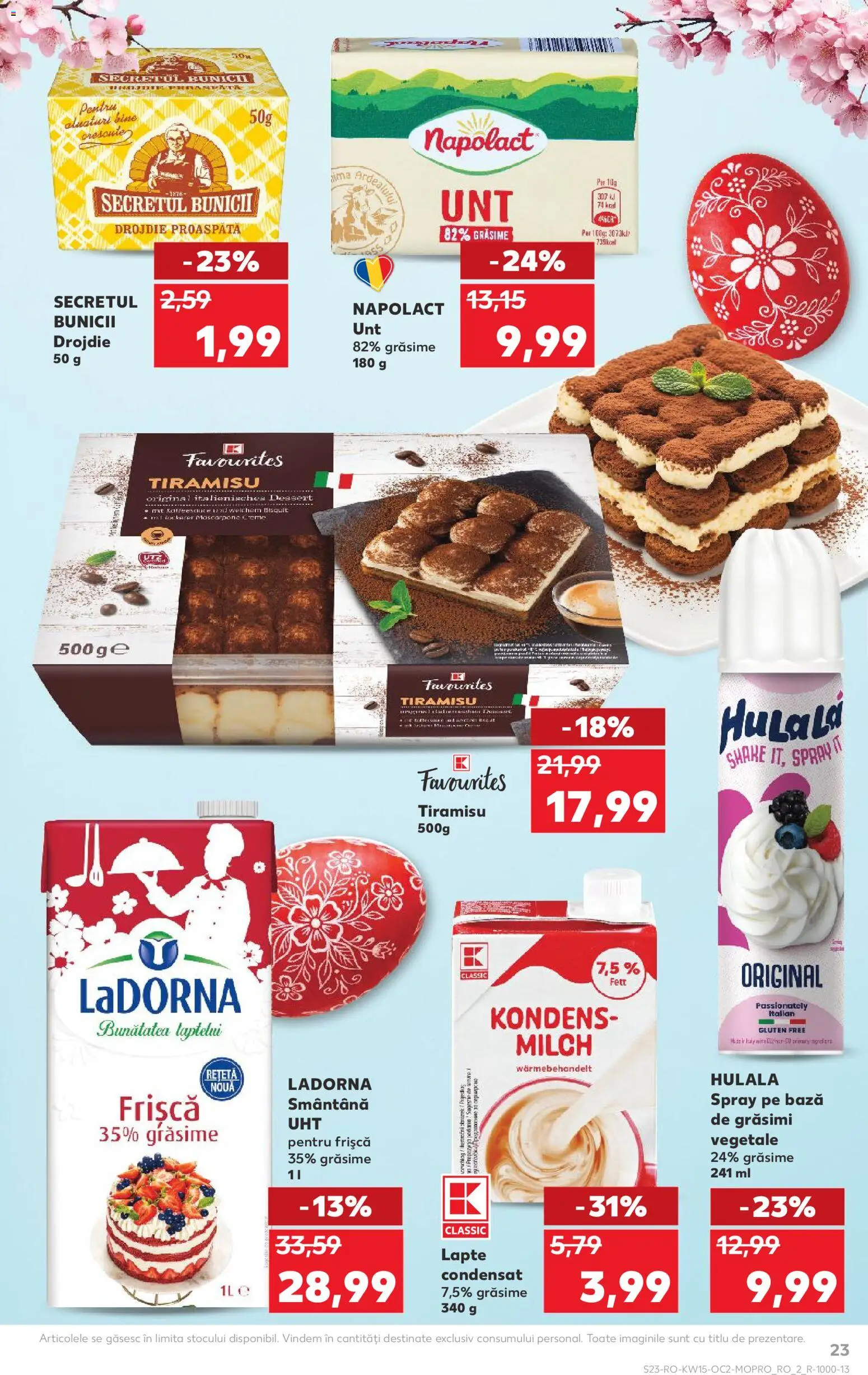 Catalog Kaufland 8 - 13 Aprilie 2026 | Pagina 23 | Produse: Lapte, Tiramisu, Frișcă, Smântână