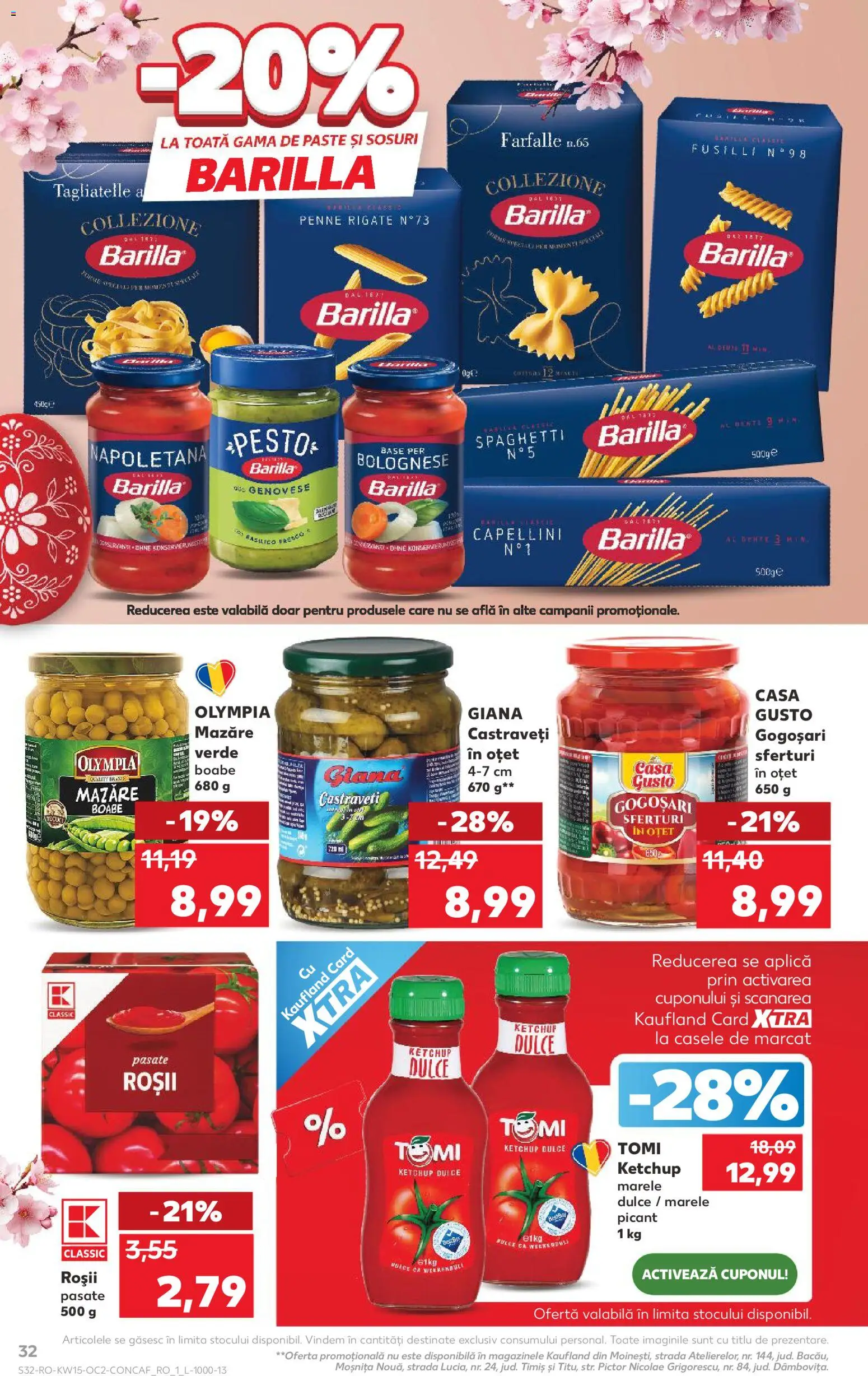 Catalog Kaufland 8 - 13 Aprilie 2026 | Pagina 32 | Produse: Mazăre, Oțet, Paste, Castraveți