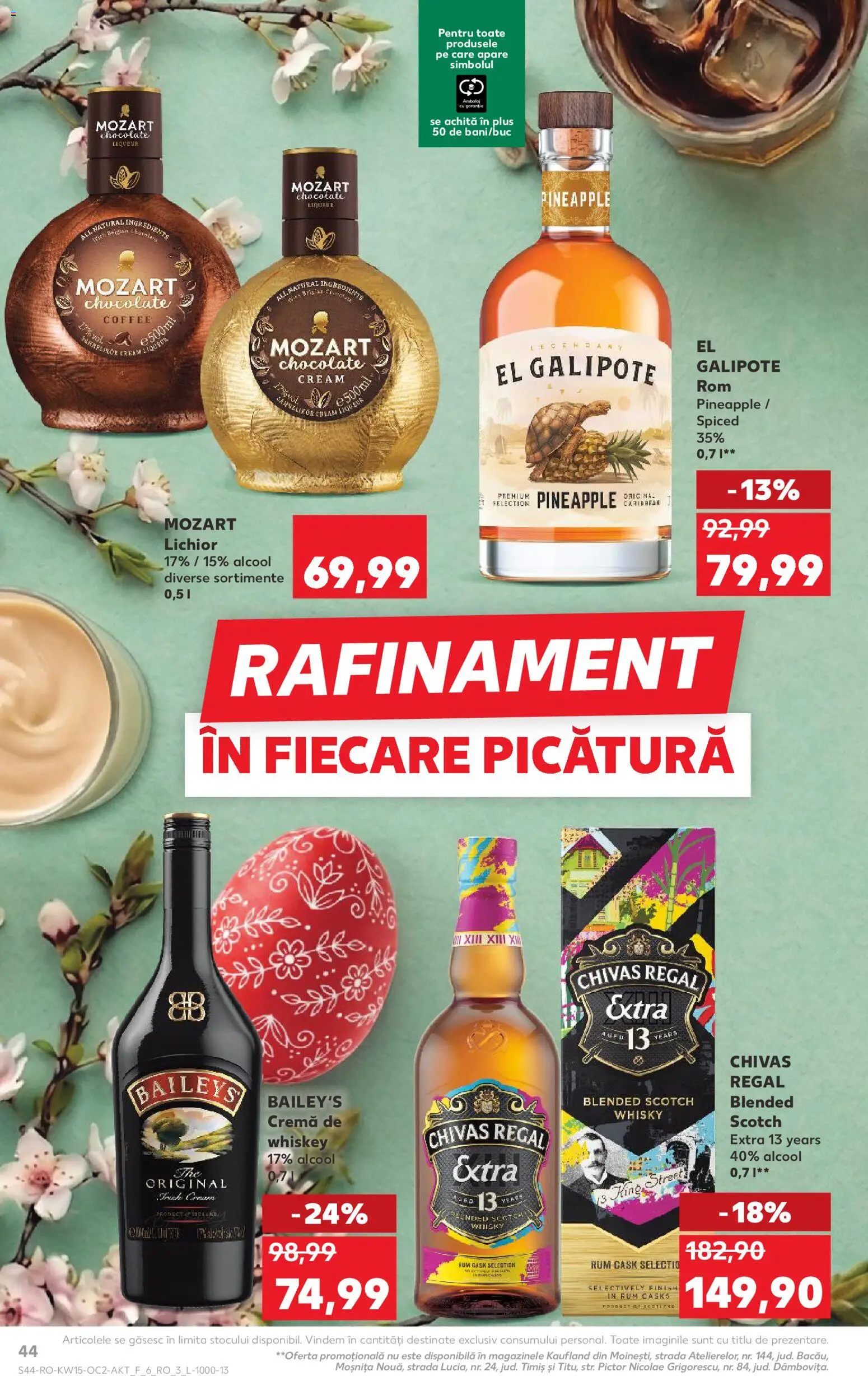 Catalog Kaufland 8 - 13 Aprilie 2026 | Pagina 44 | Produse: Lichior, Cremă, Rom, Whiskey