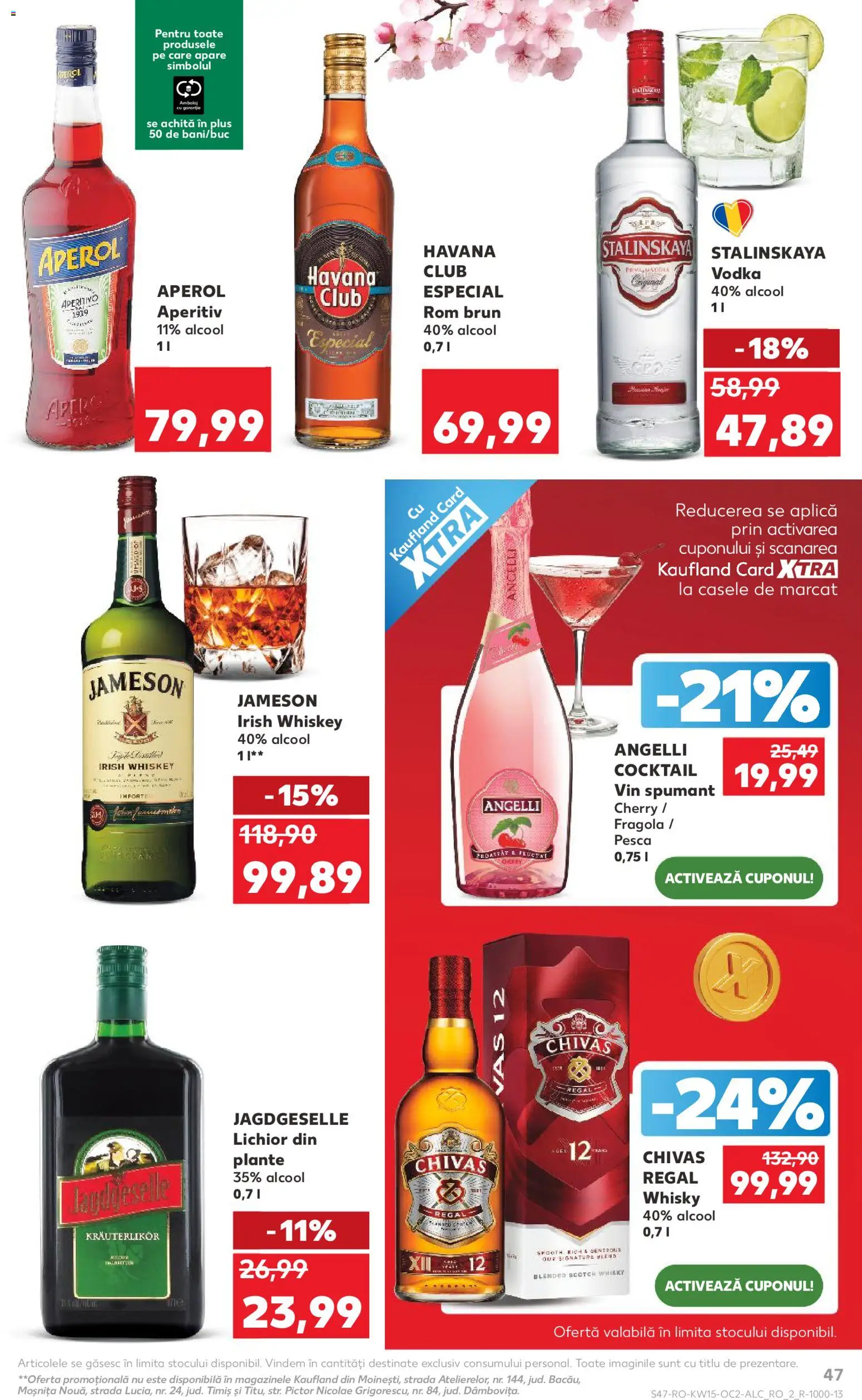 Catalog Kaufland 8 - 13 Aprilie 2026 | Pagina 47 | Produse: Lichior, Vin, Vodka, Aperol