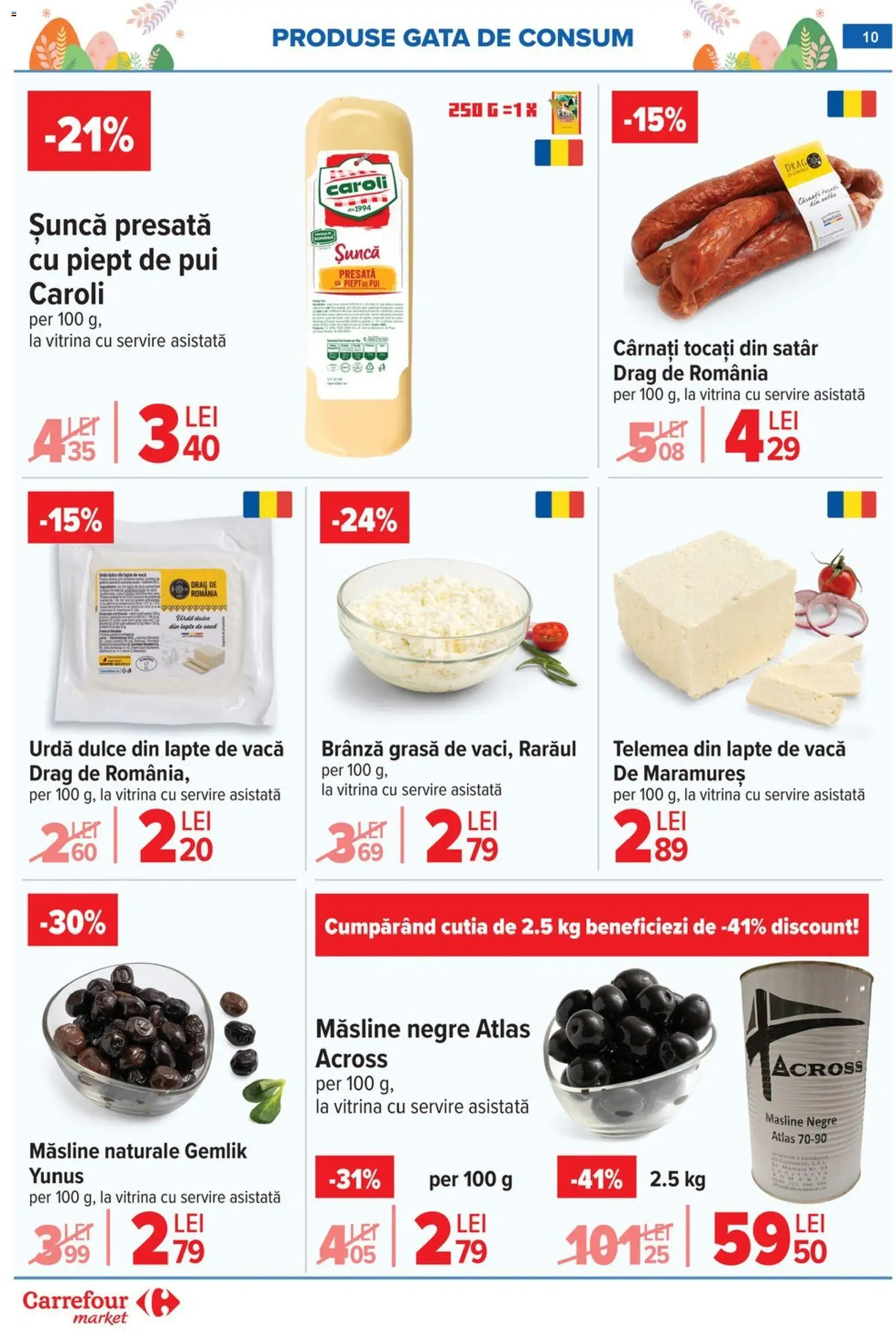 Catalog Carrefour 6 - 13 Aprilie 2026 | Pagina 10 | Produse: Carcasă, Amandină, Pâine, Cârnați