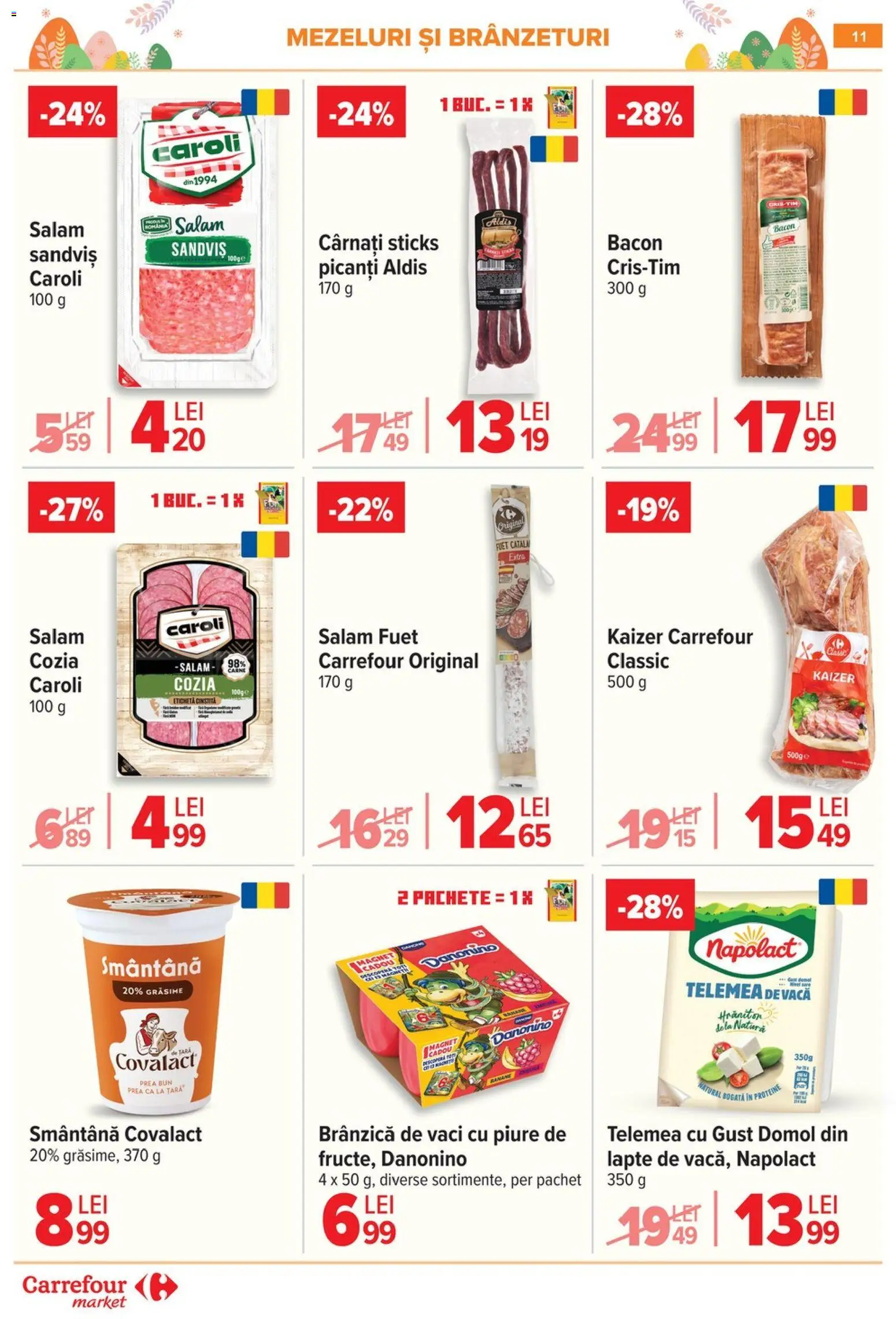 Catalog Carrefour 6 - 13 Aprilie 2026 | Pagina 11 | Produse: Cașcaval, Lapte, Salam, Pește