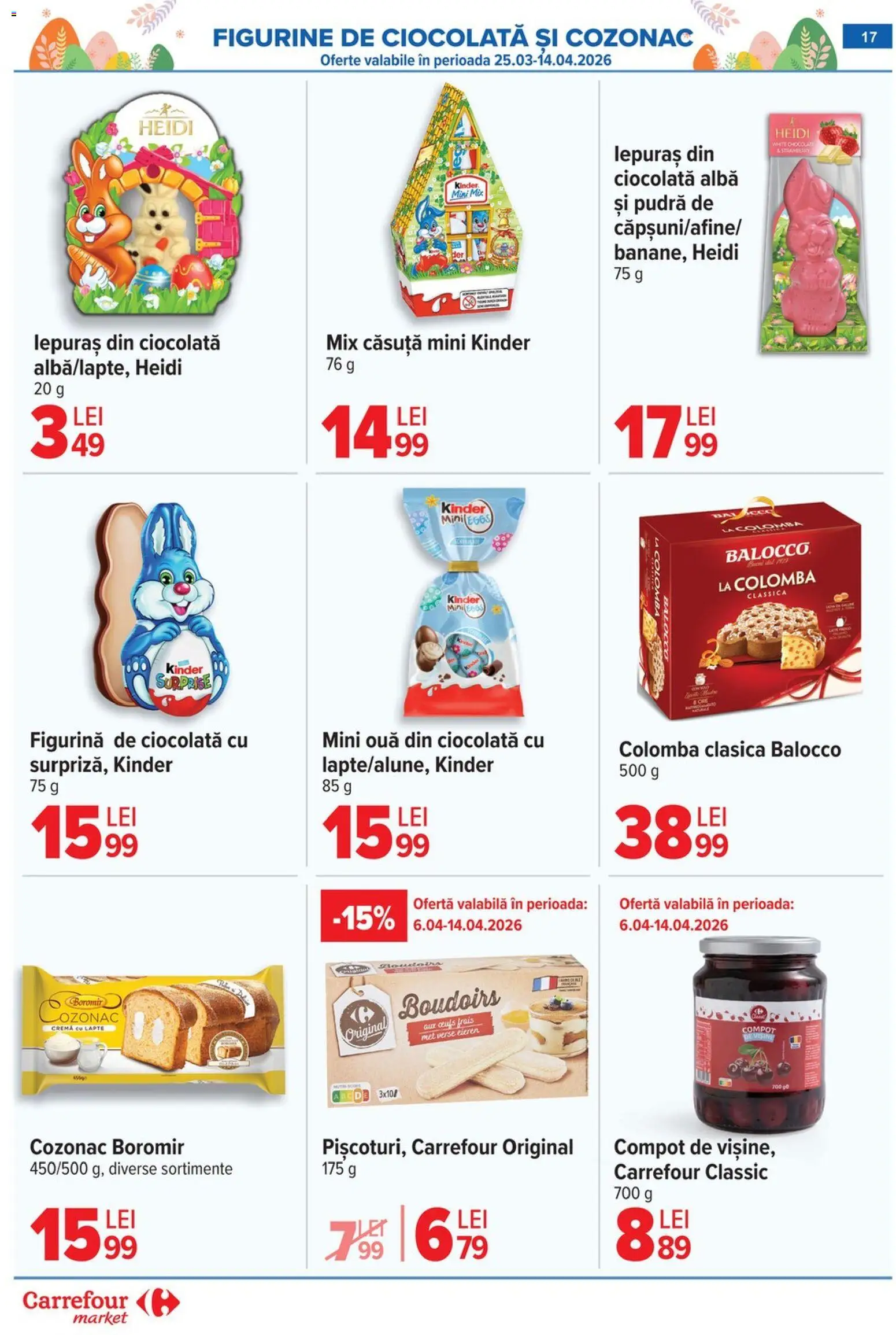 Catalog Carrefour 6 - 13 Aprilie 2026 | Pagina 17 | Produse: Mazăre, Chaussures de ski, Plăcintă, Smântână