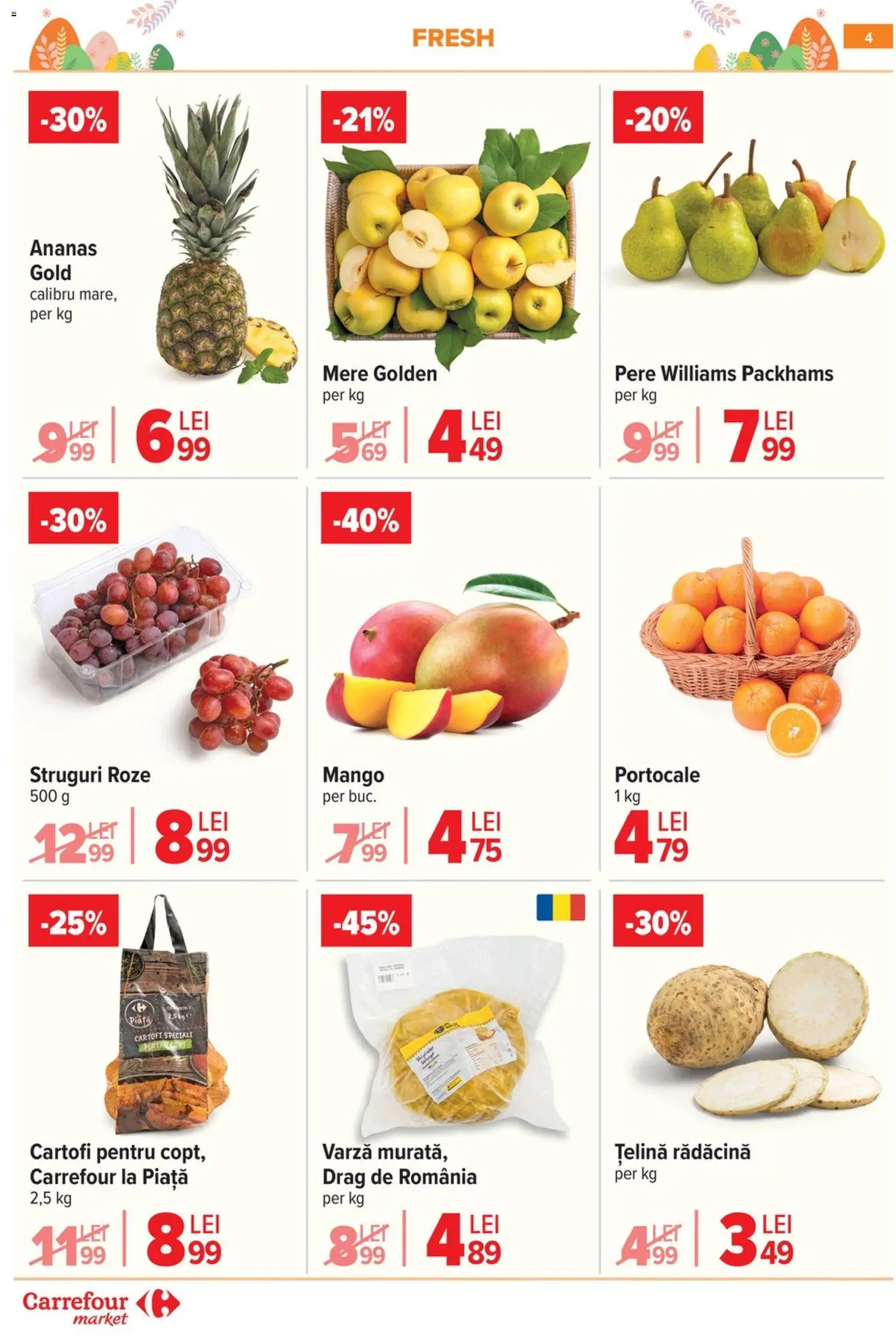Catalog Carrefour 6 - 13 Aprilie 2026 | Pagina 4 | Produse: Carcasă, Ouă, Făină, Zahăr