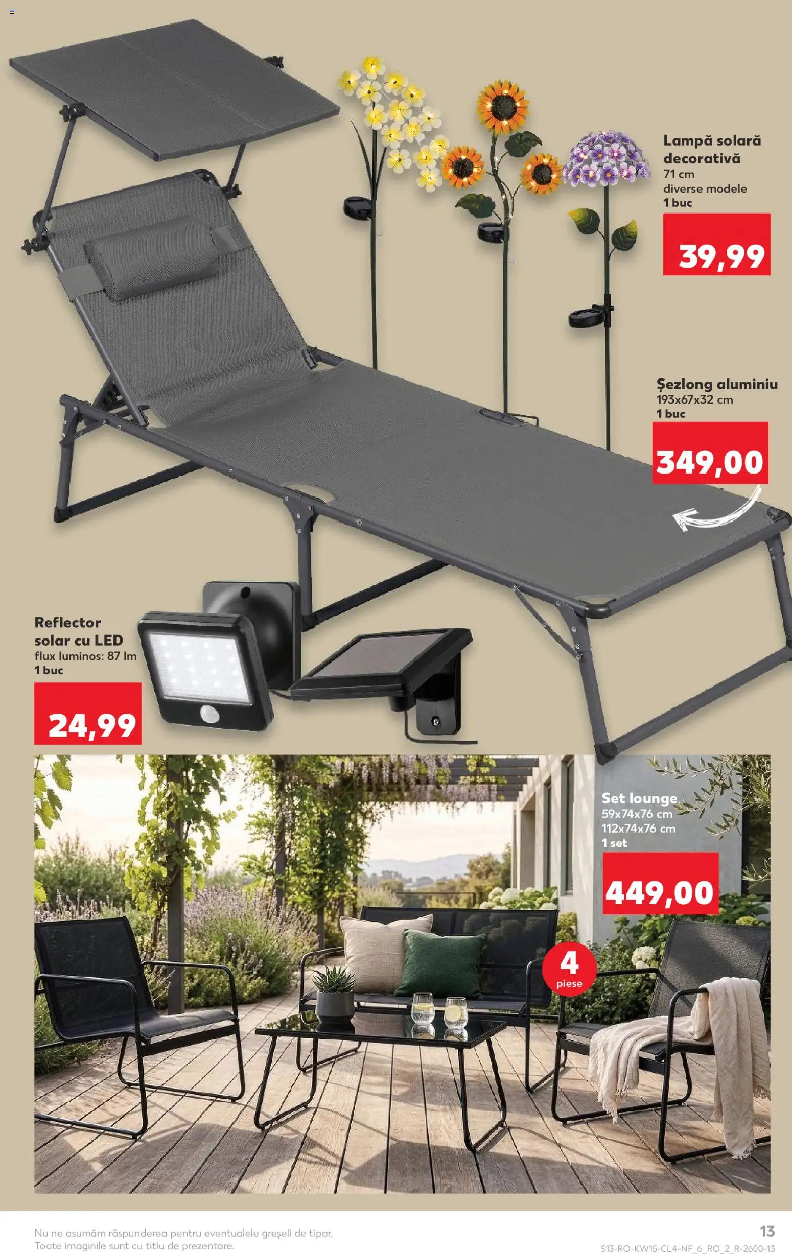 Catalog Kaufland 8 - 13 Aprilie 2026 | Pagina 13 | Produse: Șezlong, Babak, Lampă