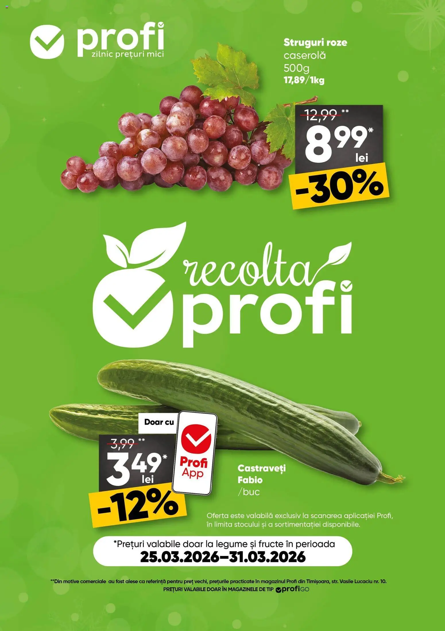 Catalog Profi 8 - 13 Aprilie 2026 | Pagina 1 | Produse: Mici, Castraveți, Legume, Fructe