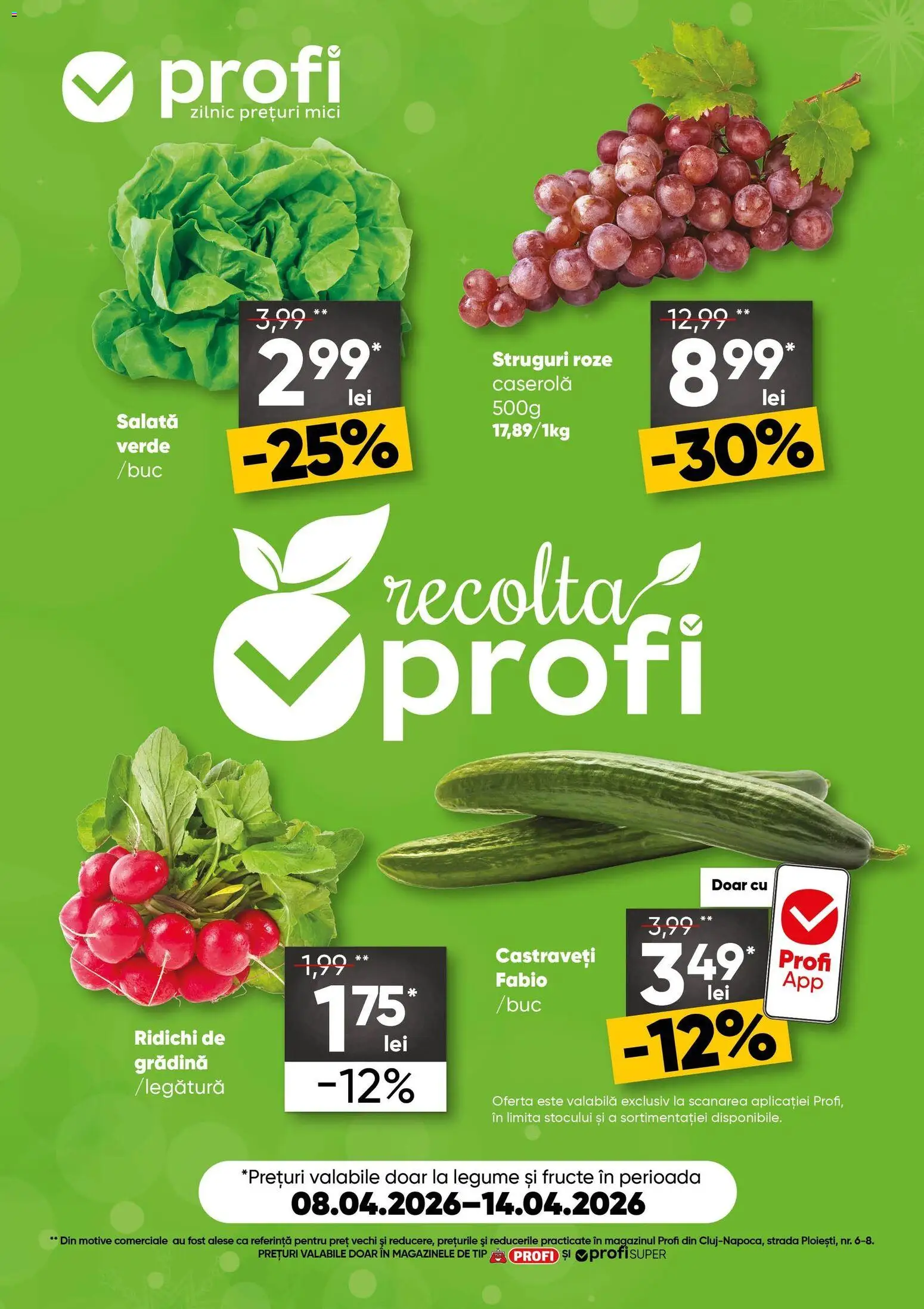 Catalog Profi 8 - 13 Aprilie 2026 | Pagina 1 | Produse: Mici, Castraveți, Salată, Legume