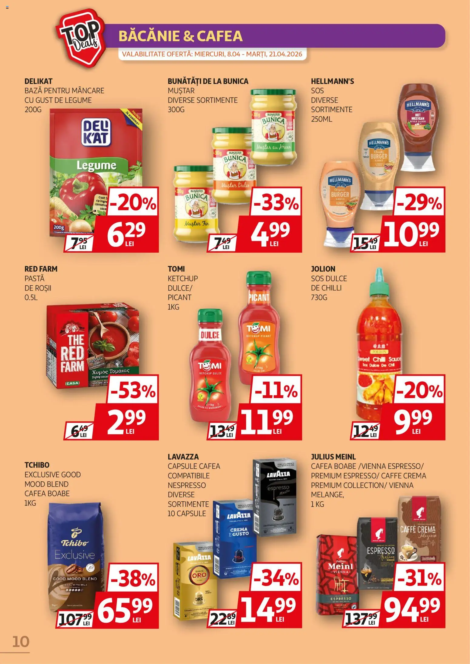 Catalog Auchan 8 - 20 Aprilie 2026 | Pagina 10 | Produse: Cremă, Muștar, Burger, Sos