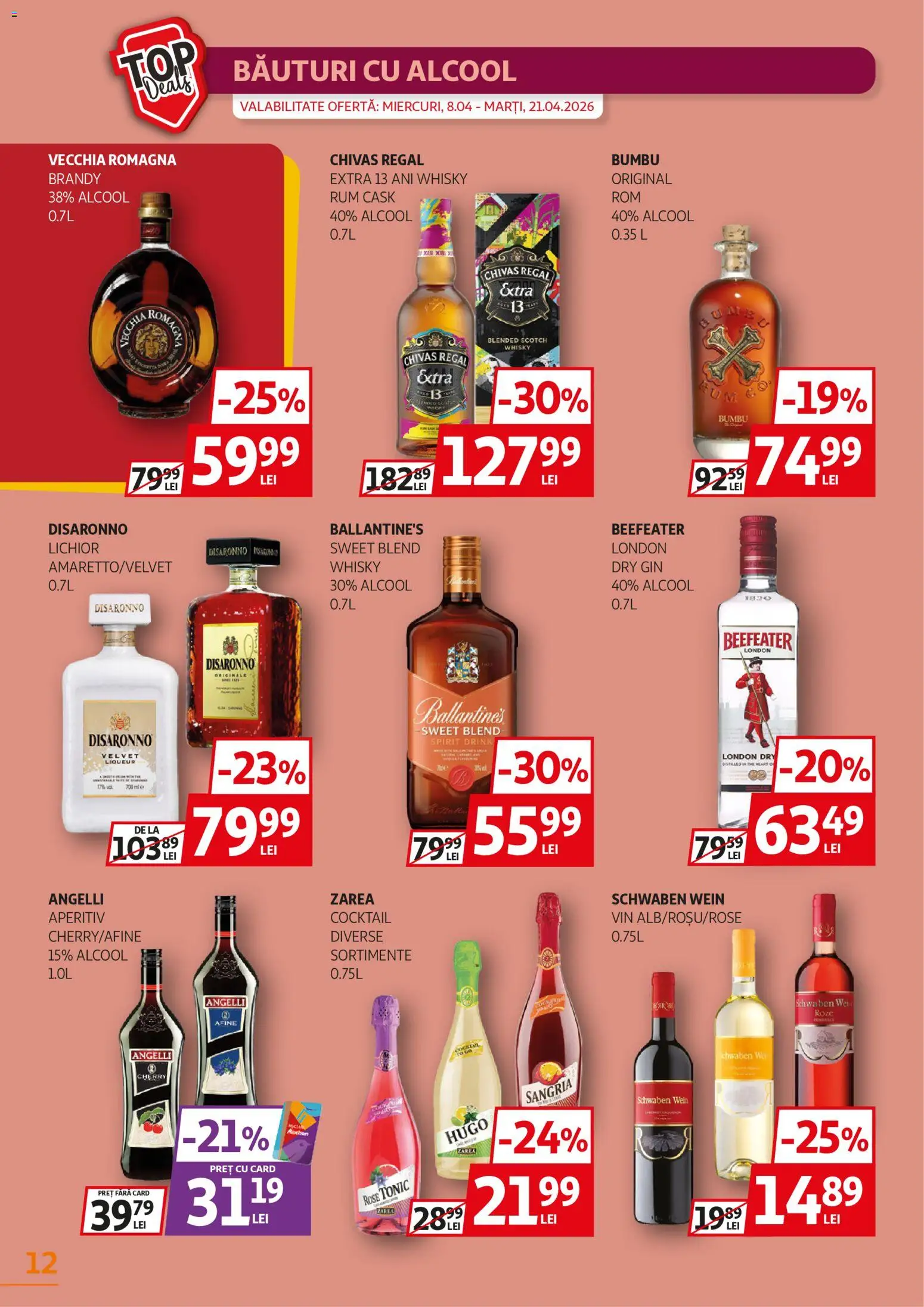Catalog Auchan 8 - 20 Aprilie 2026 | Pagina 12 | Produse: Afine, Vin, Cocktail, Gin