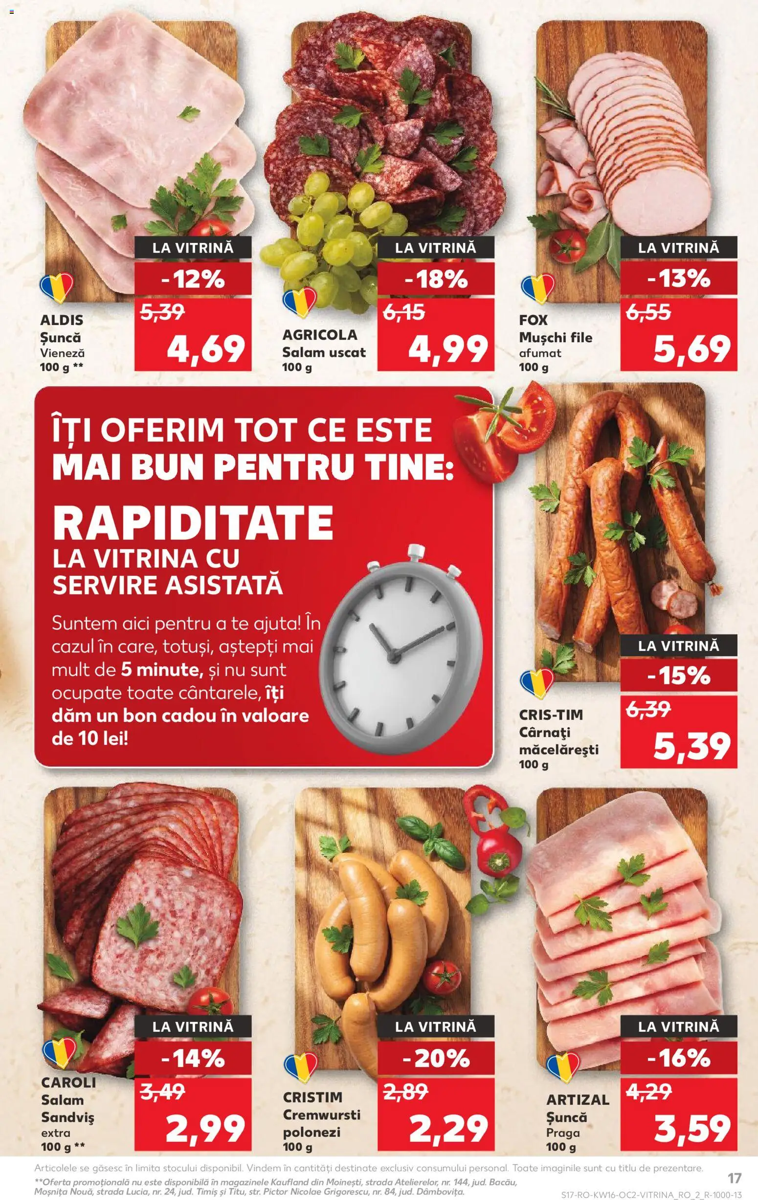 Catalog Kaufland 15 - 20 Aprilie 2026 | Pagina 17 | Produse: Bahçe aydınlatması, Vitrină, Salam, Șuncă