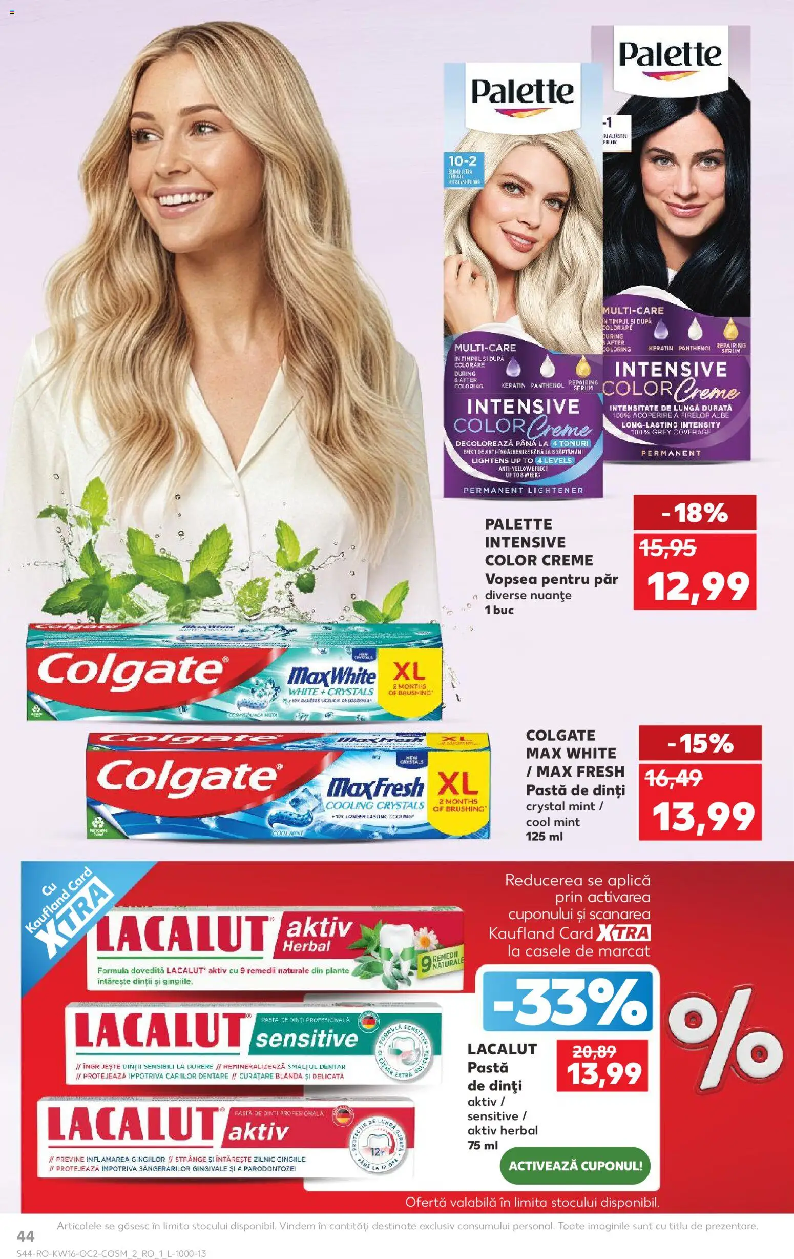 Catalog Kaufland 15 - 20 Aprilie 2026 | Pagina 44 | Produse: Vopsea, Pastă de dinți