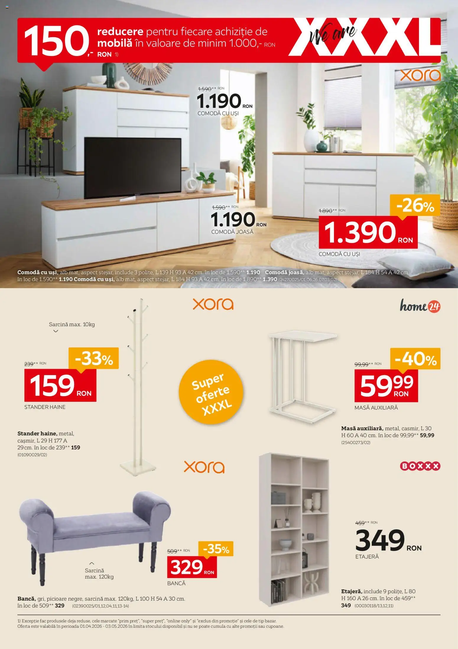 Catalog XXXLutz 6 Aprilie - 2 Mai 2026 | Pagina 10 | Produse: Masă, Comodă, Bancă, Etajeră