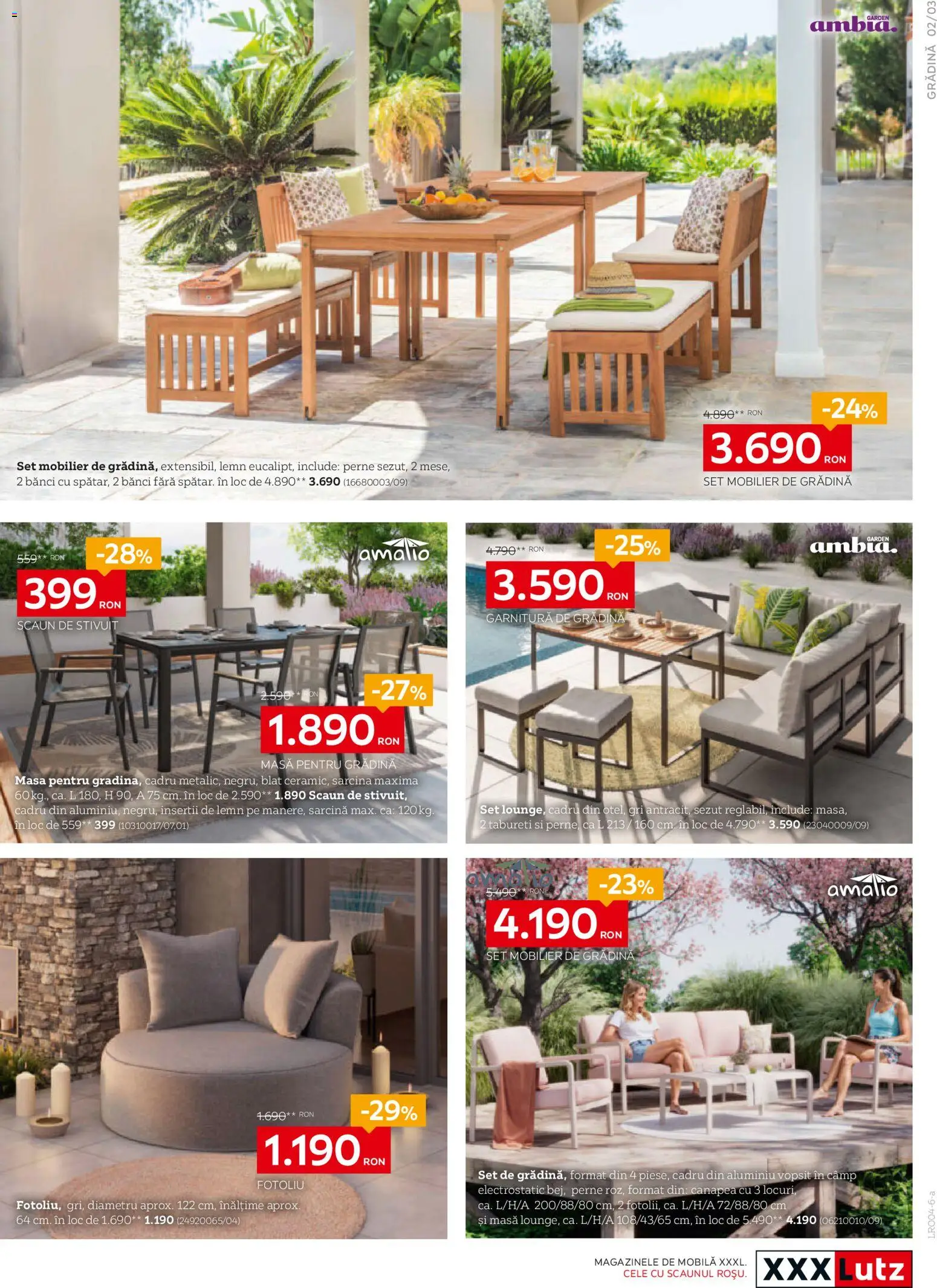 Catalog XXXLutz 6 Aprilie - 2 Mai 2026 | Pagina 3 | Produse: Fotoliu, Canapea, Masă, Scaun