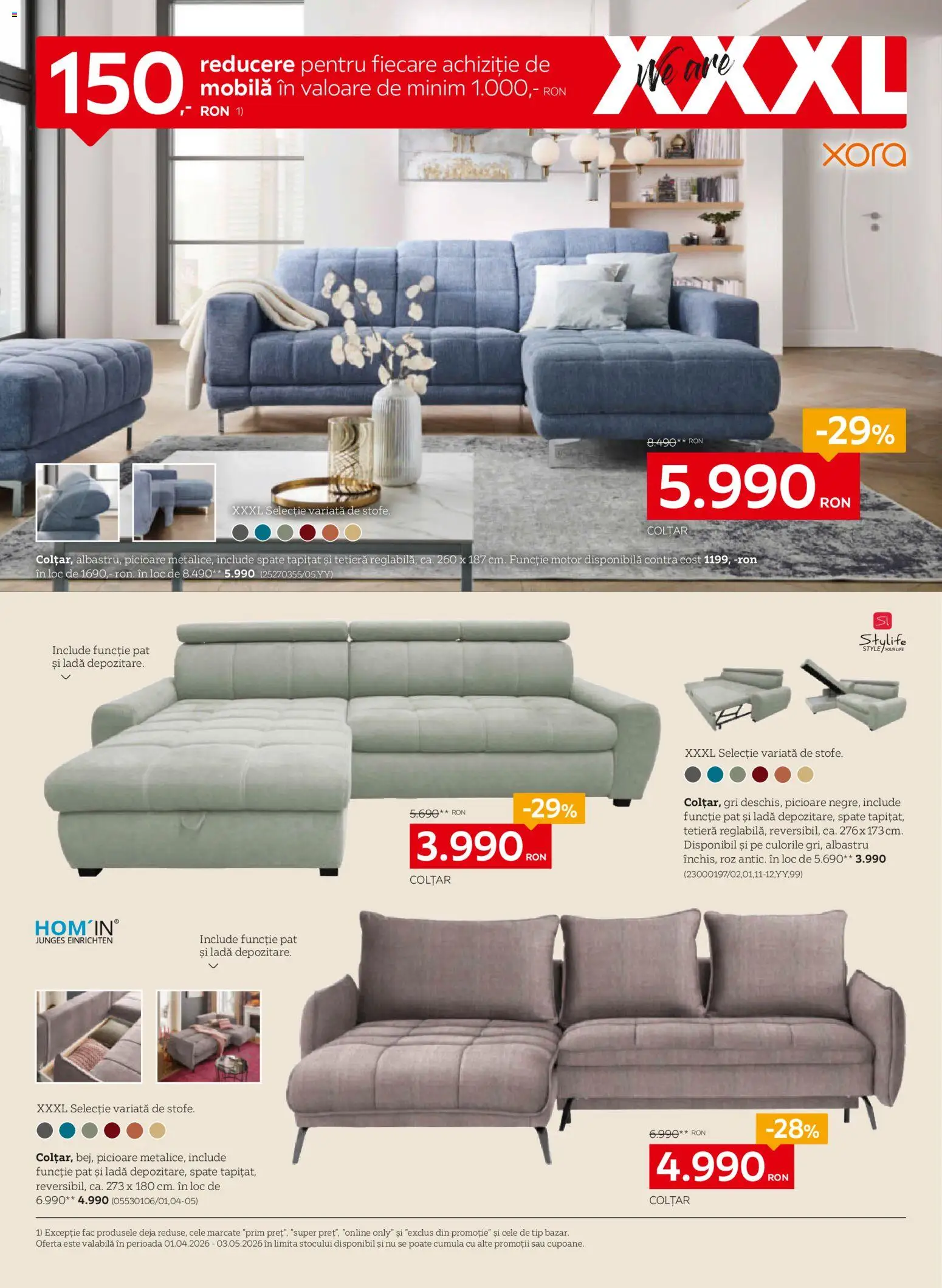 Catalog XXXLutz 6 Aprilie - 2 Mai 2026 | Pagina 4 | Produse: Delgeç, Pat, Colțar