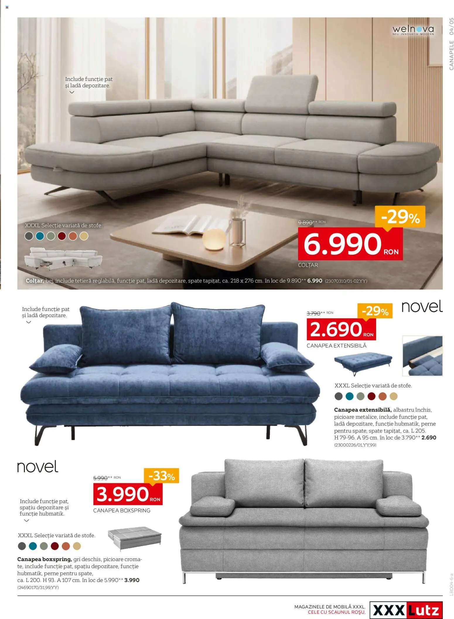 Catalog XXXLutz 6 Aprilie - 2 Mai 2026 | Pagina 5 | Produse: Pat, Canapea, Colțar