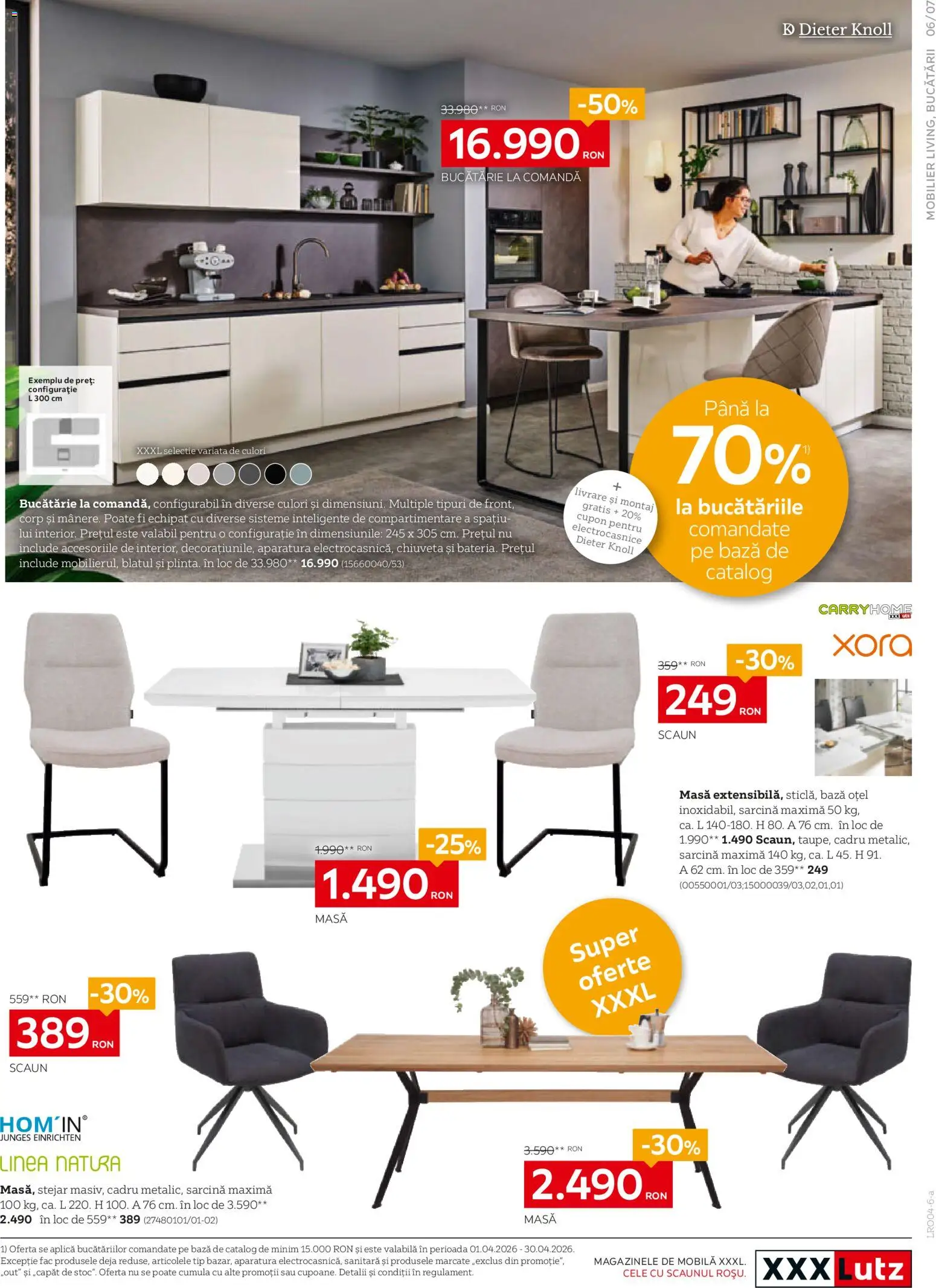 Catalog XXXLutz 6 Aprilie - 2 Mai 2026 | Pagina 7 | Produse: Masă, Scaun, Bucătărie, Chiuvetă